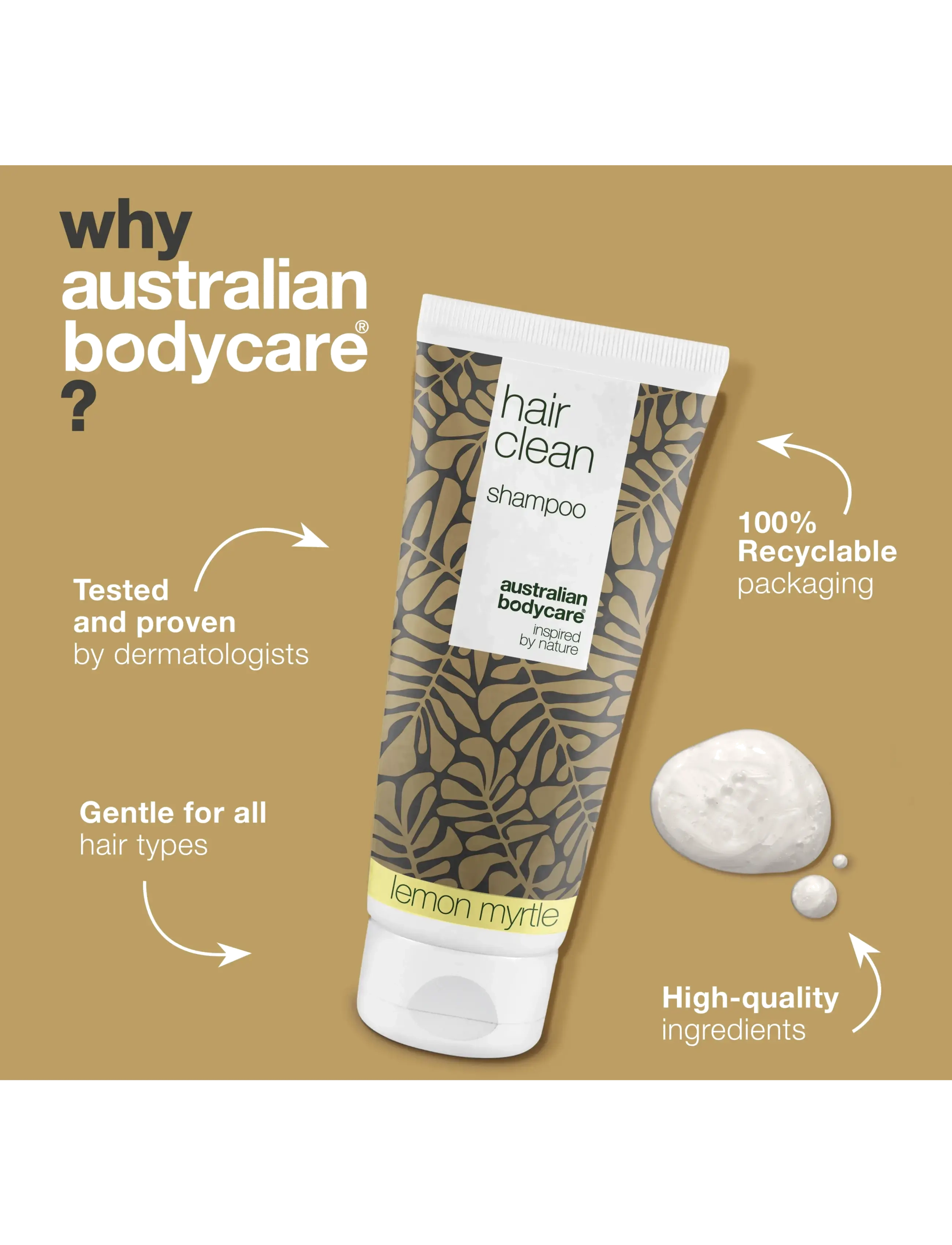 Australian Bodycare - Hair Clean Lemon Myrtle 200 ml - Šampūnas - clear - 3