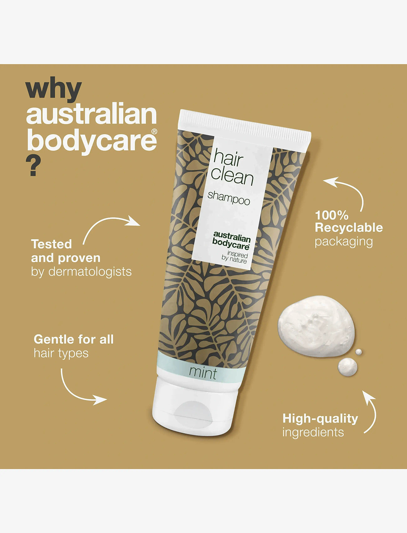 Australian Bodycare - Hair Clean Mint 200 ml - shampoo - clear - 3