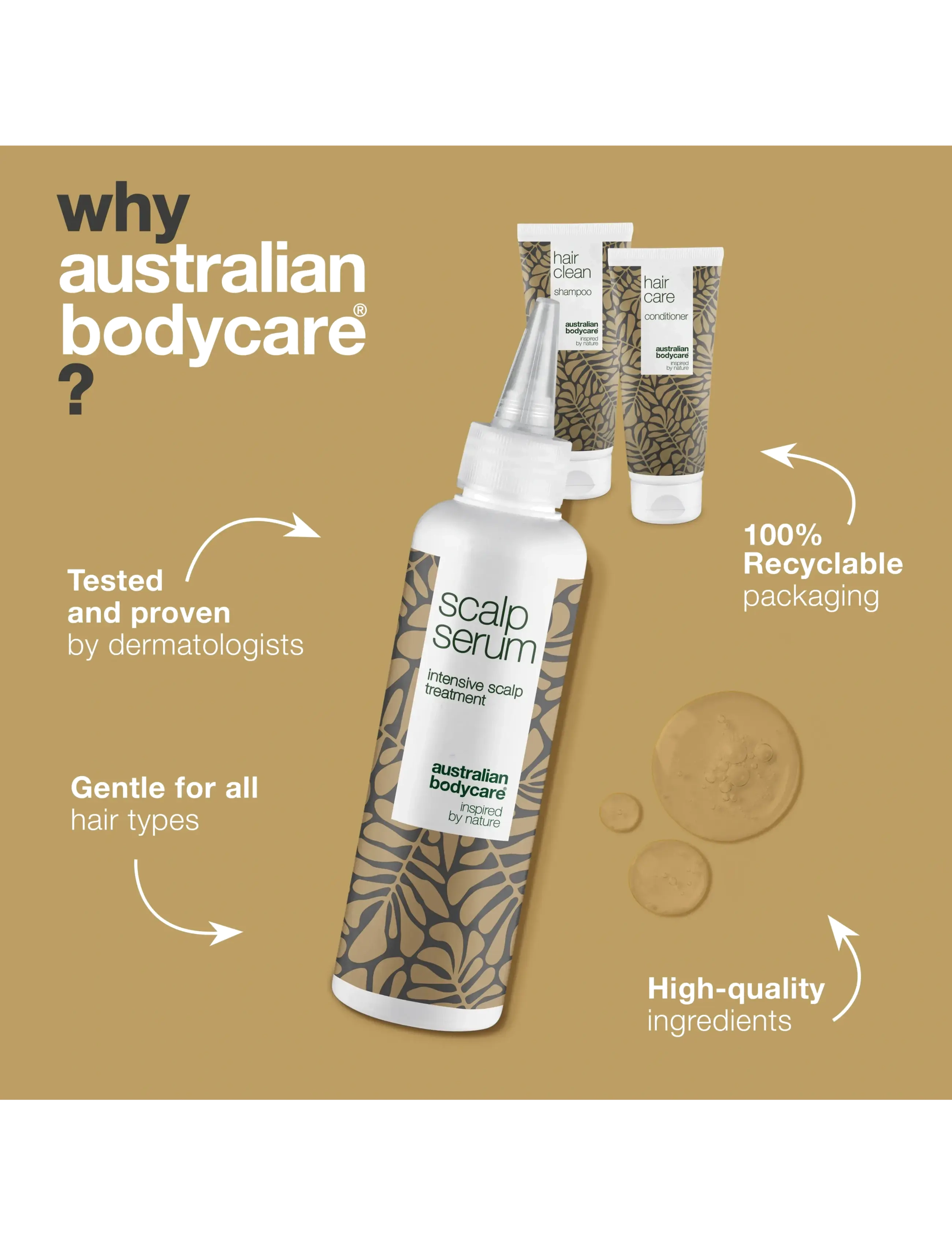 Australian Bodycare - 3 hair products - miehille - clear - 3