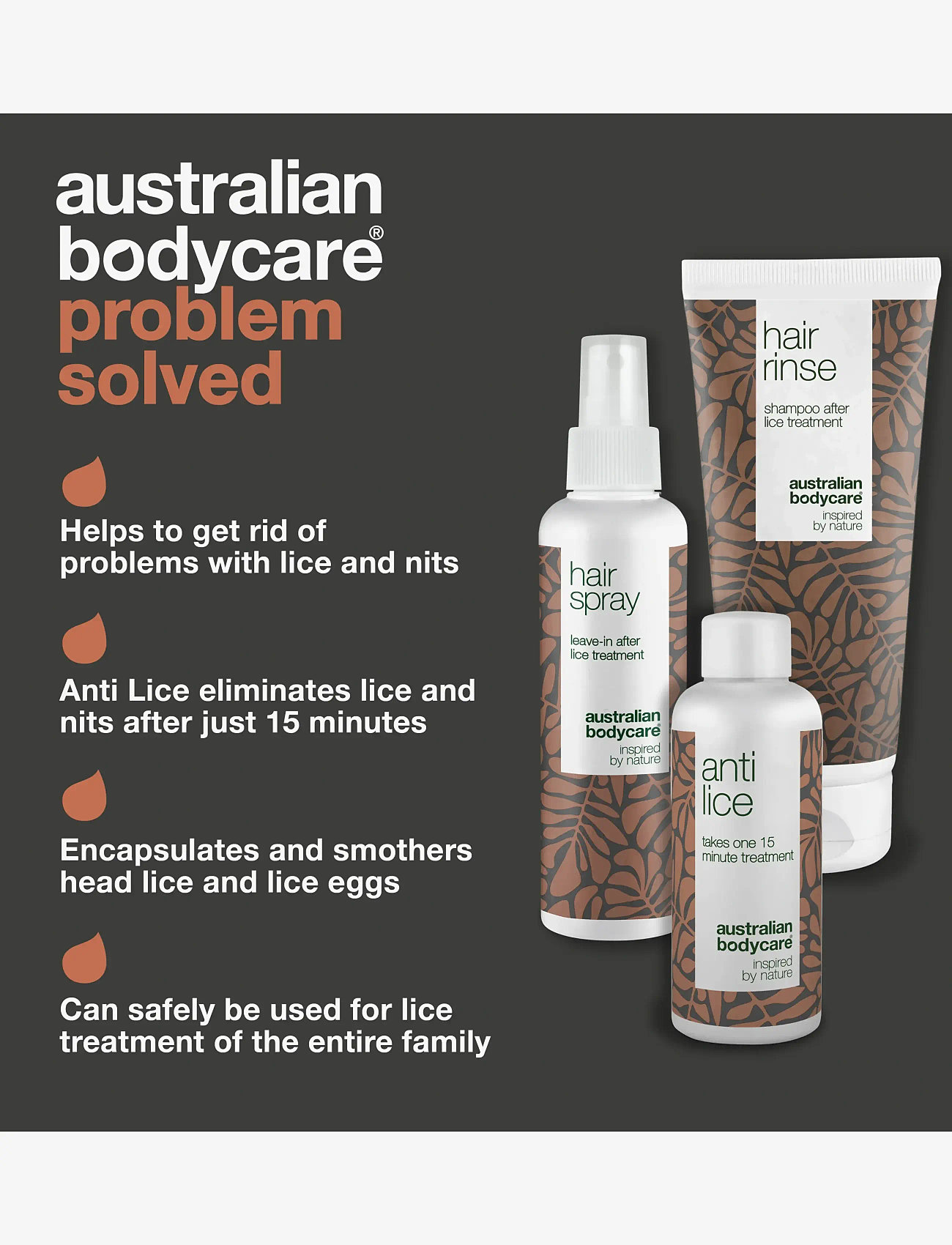 Australian Bodycare - Head Lice Kit - til ham - clear - 2