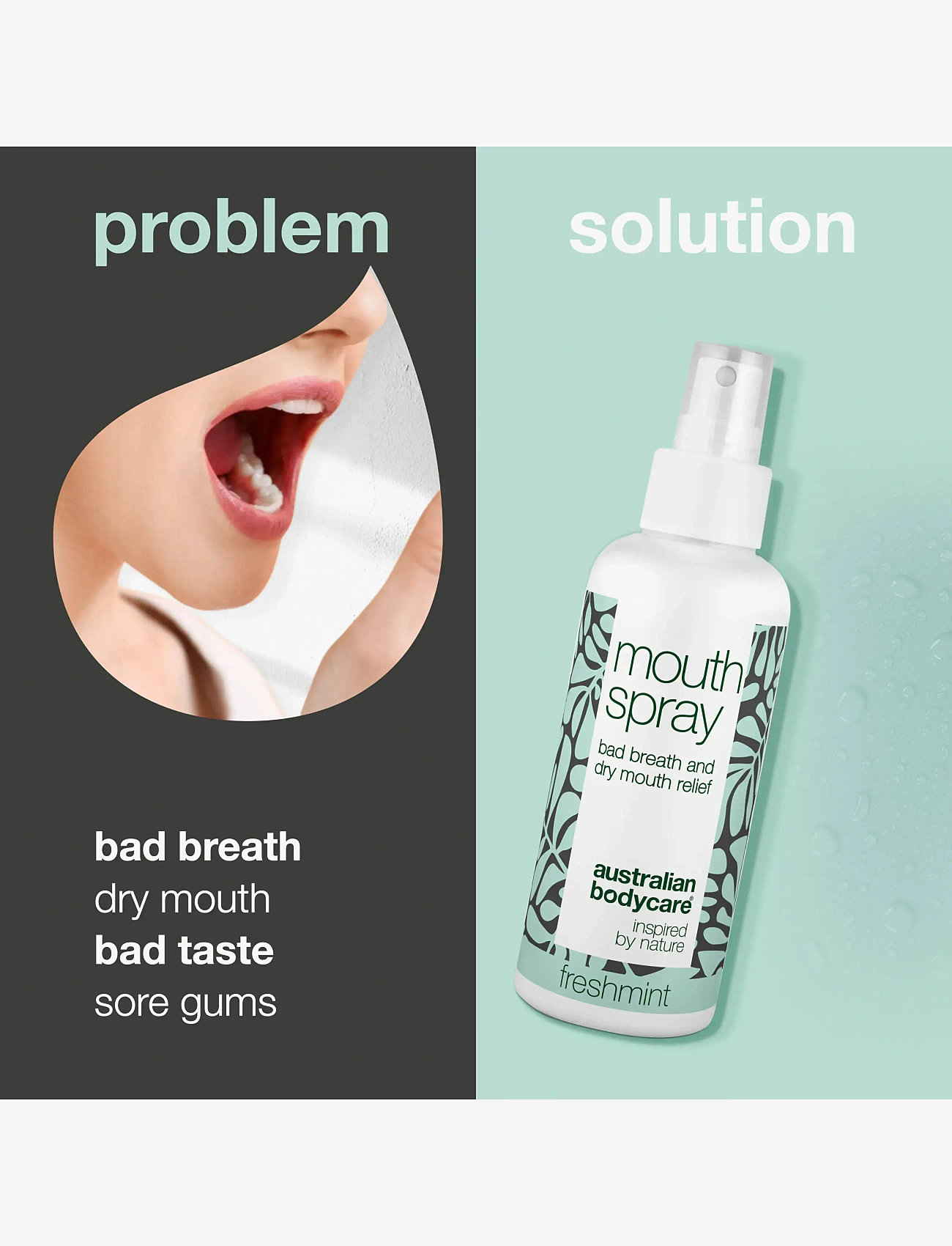 Australian Bodycare - Mouth spray with freshmint 100ml - munskölj - clear - 1