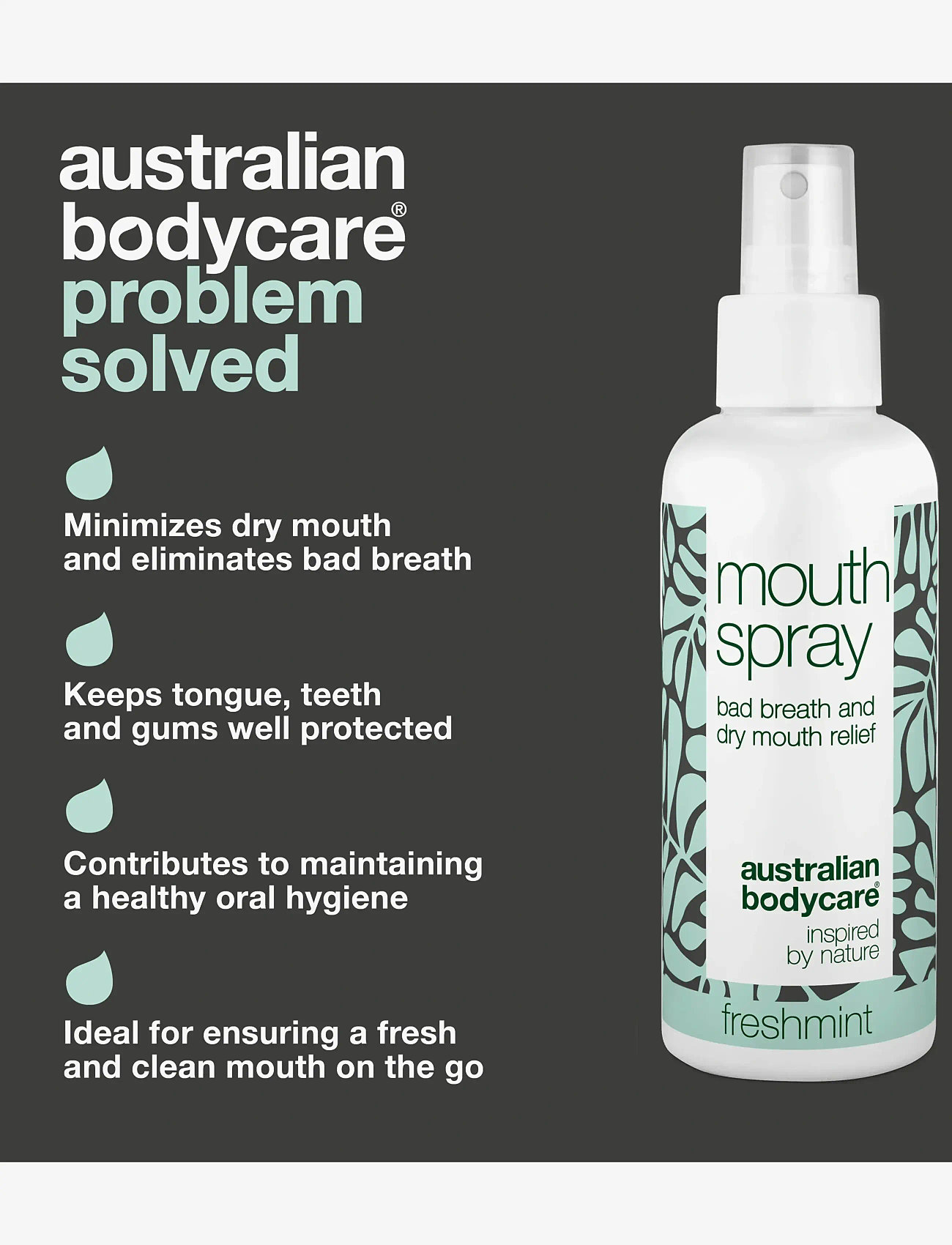 Australian Bodycare - Mouth spray with freshmint 100ml - munskölj - clear - 2