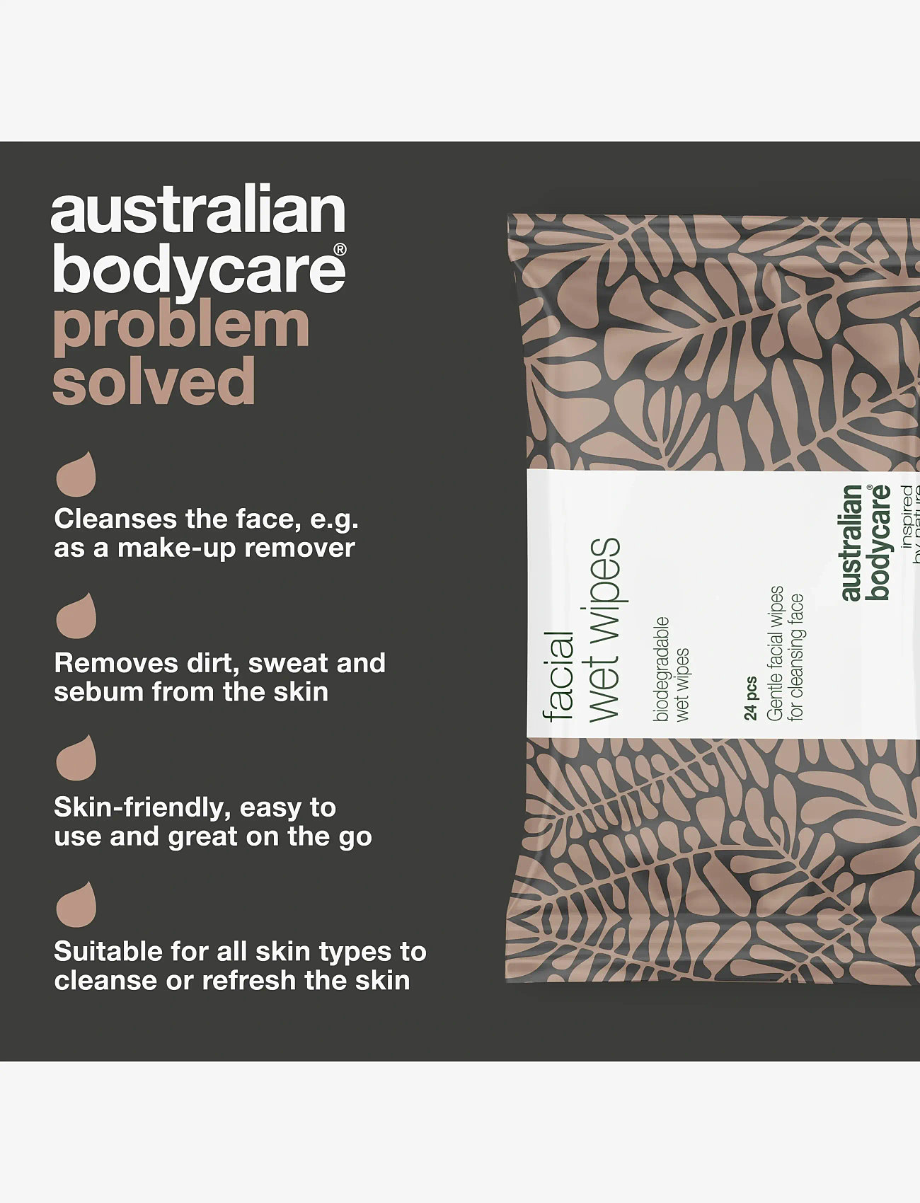 Australian Bodycare - Face Wet Wipes 24pcs - renseservietter - clear - 2