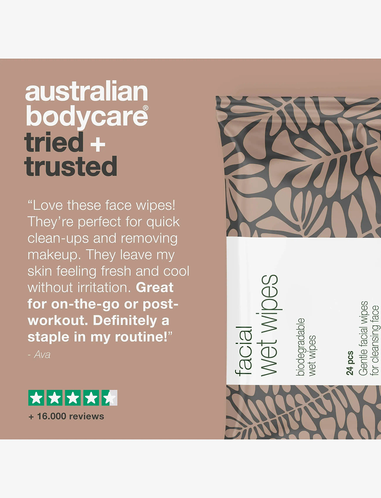 Australian Bodycare - Face Wet Wipes 24pcs - renseservietter - clear - 4