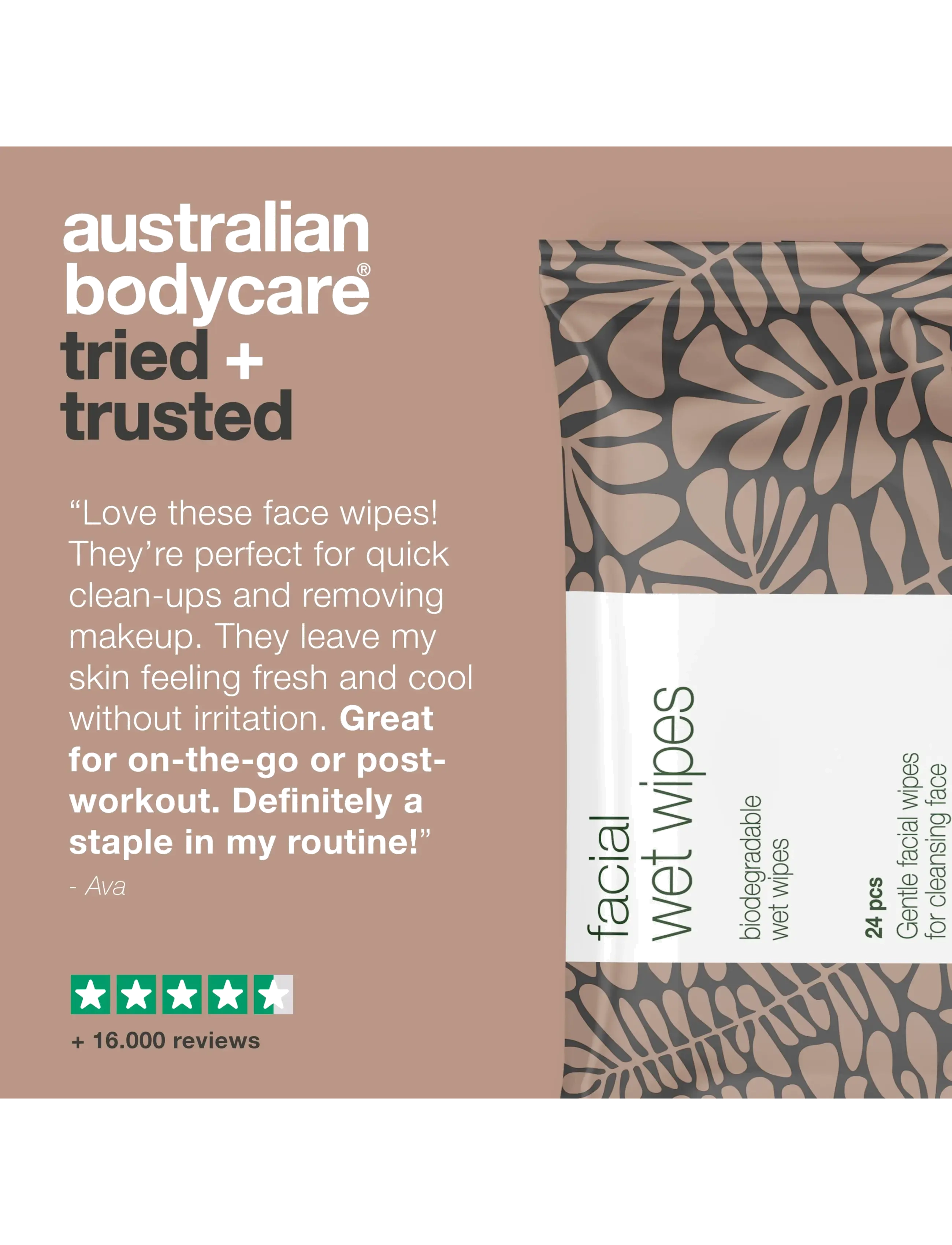 Australian Bodycare - Face Wet Wipes 24pcs - renseservietter - clear - 4