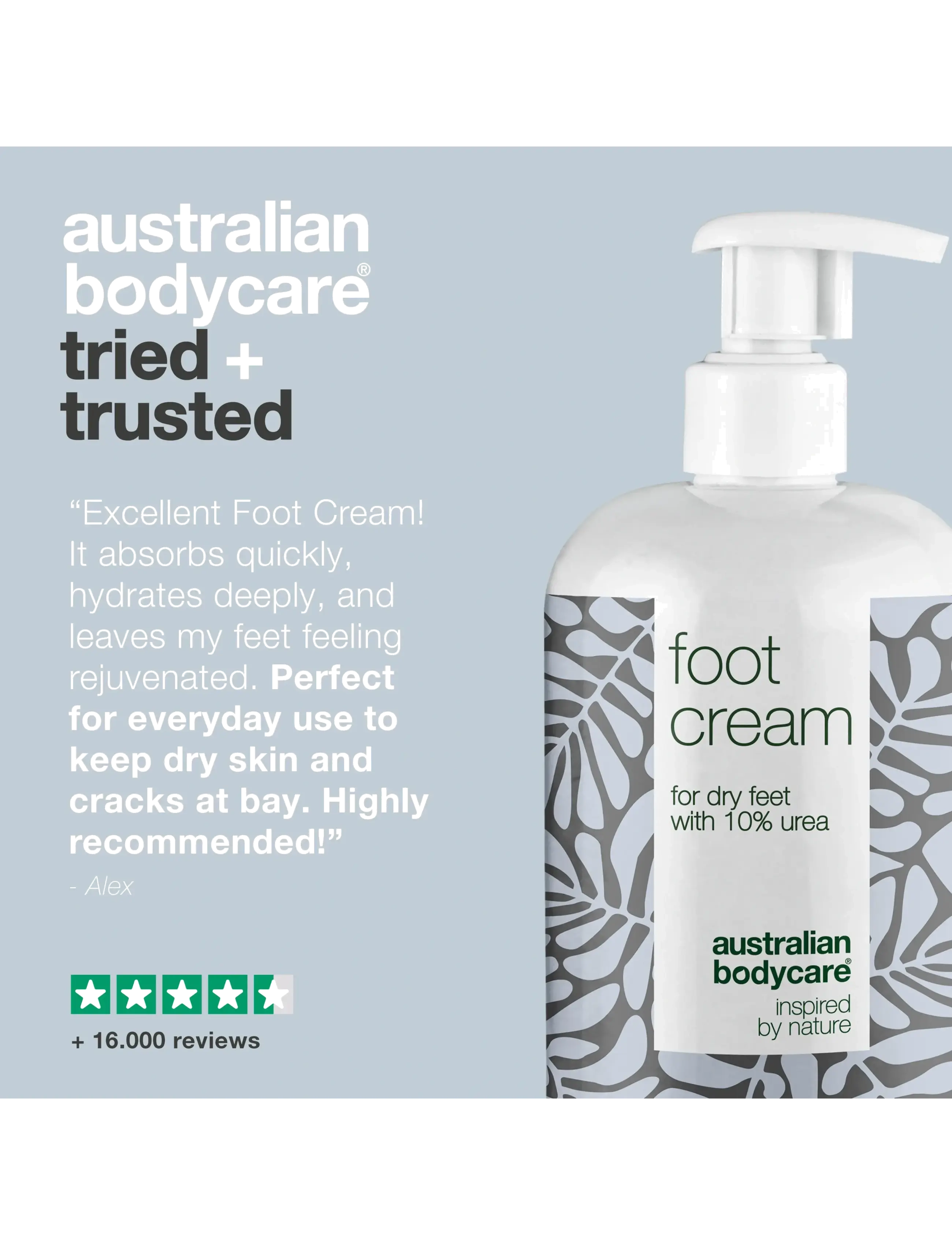 Australian Bodycare - Foot Cream 500 ml - håndkrem & fotkrem - clear - 4