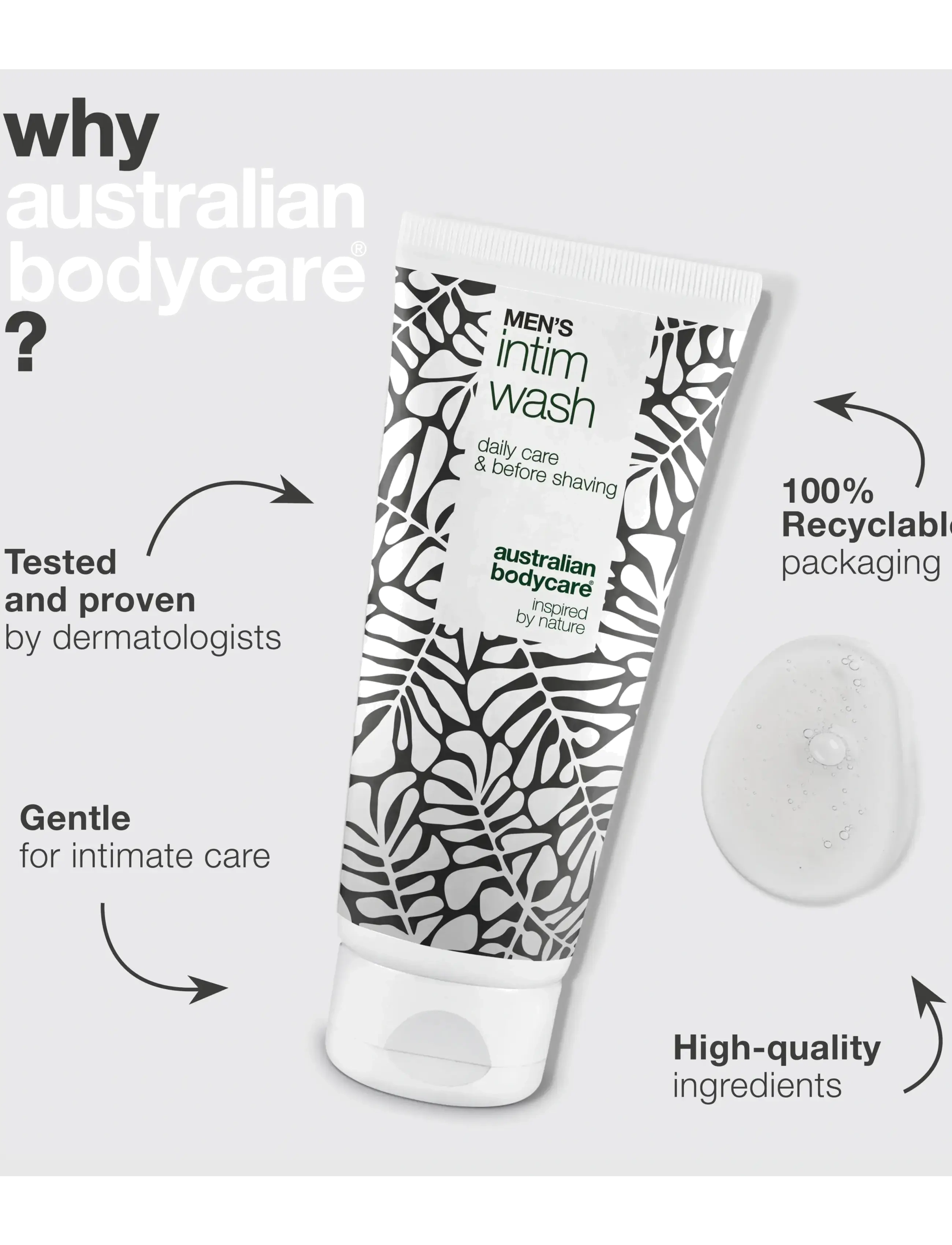 Australian Bodycare - Men's intimate wash 200 ml - intiimipesuaineet - clear - 3