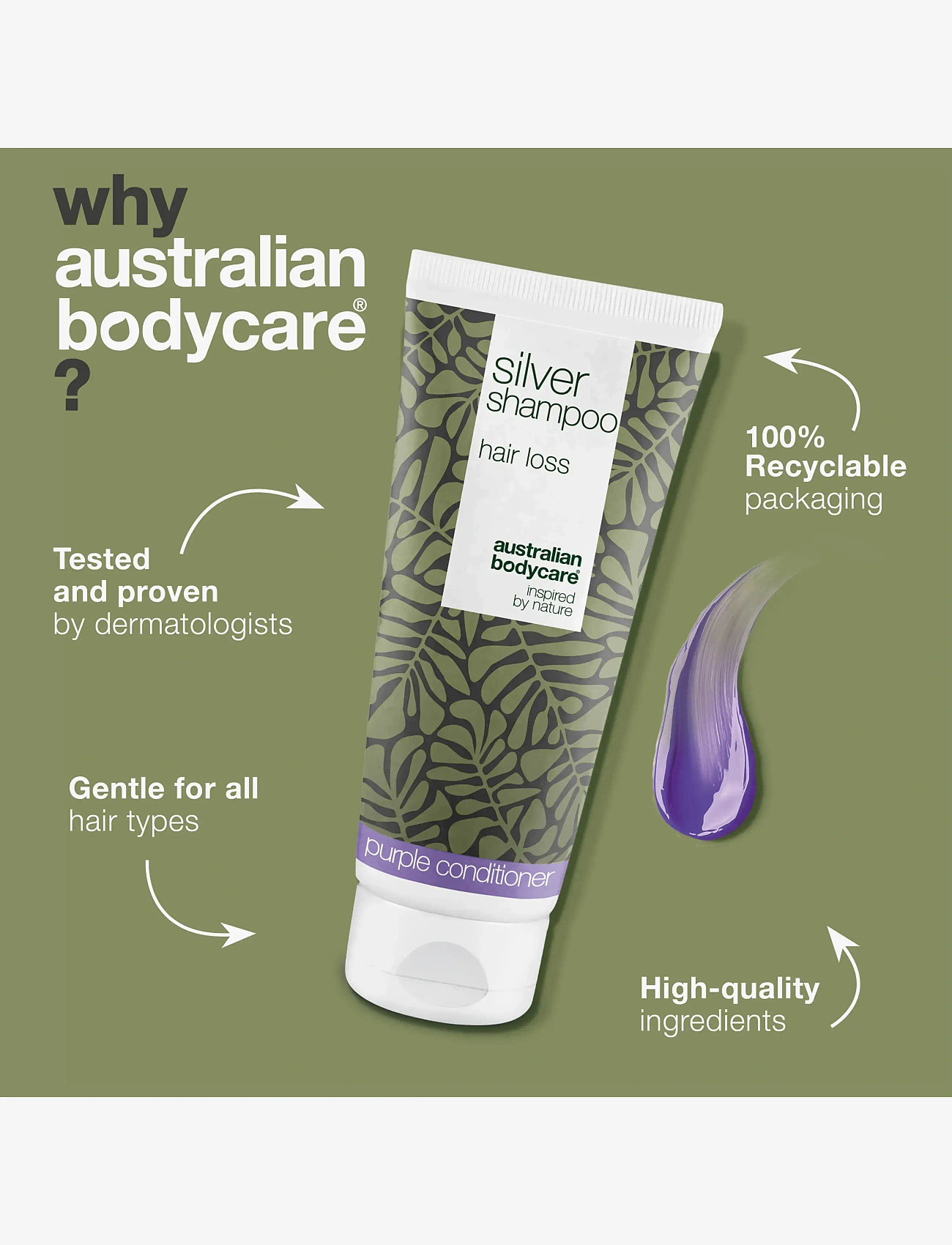 Australian Bodycare - Silver shampoo hair loss 200 ml - silvershampoo - clear - 3