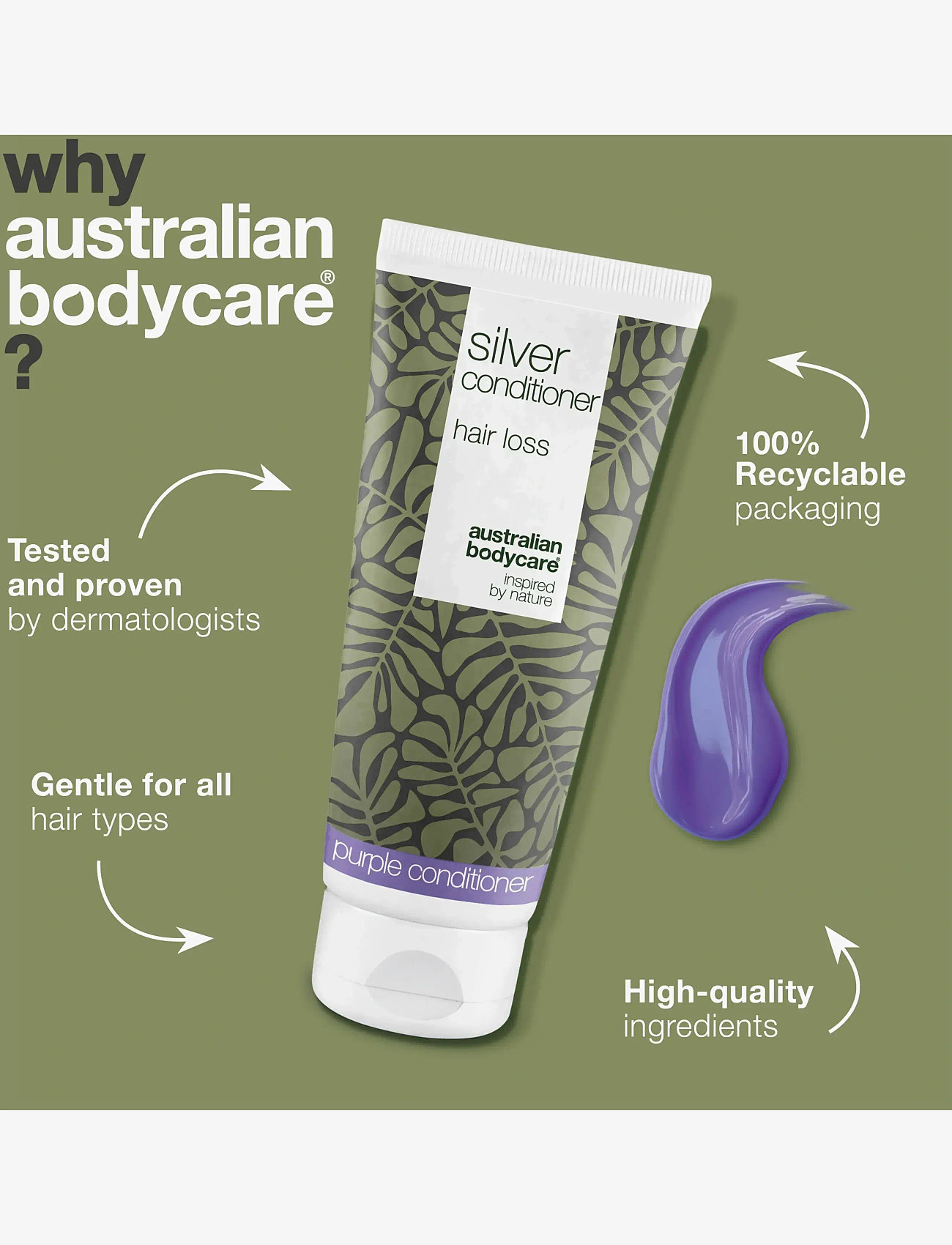 Australian Bodycare - Silver conditioner hair loss 200 ml - silver-balsam - clear - 3