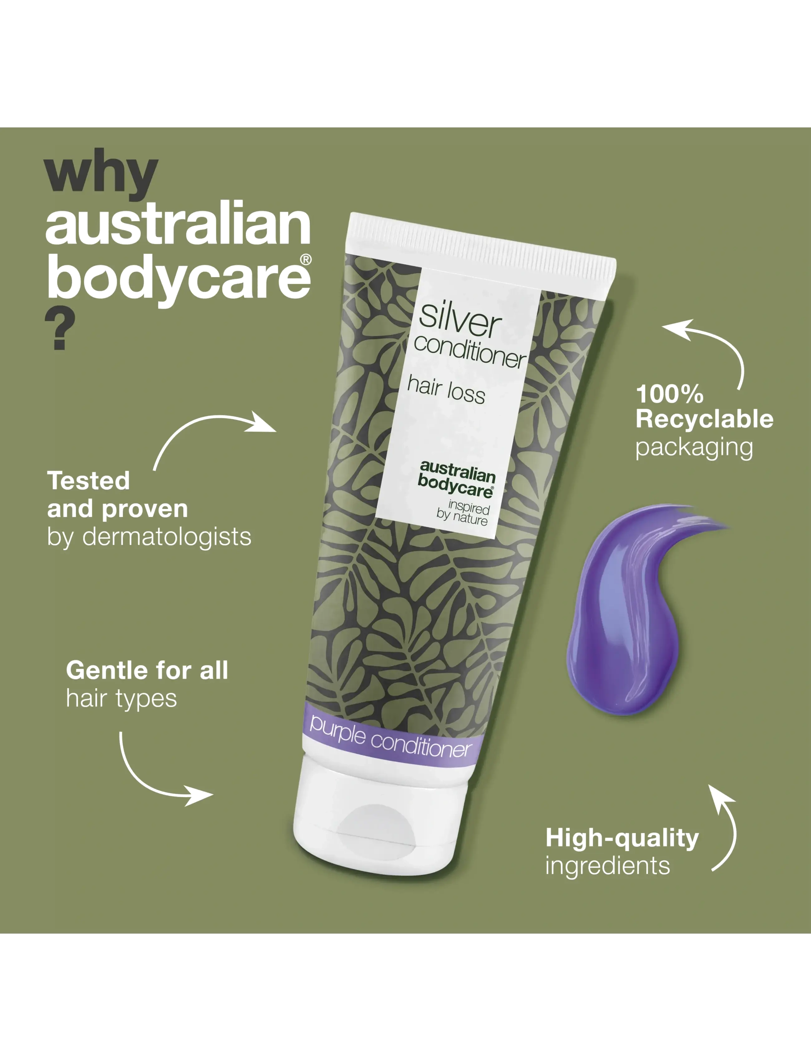 Australian Bodycare - Silver conditioner hair loss 200 ml - silver-balsam - clear - 3