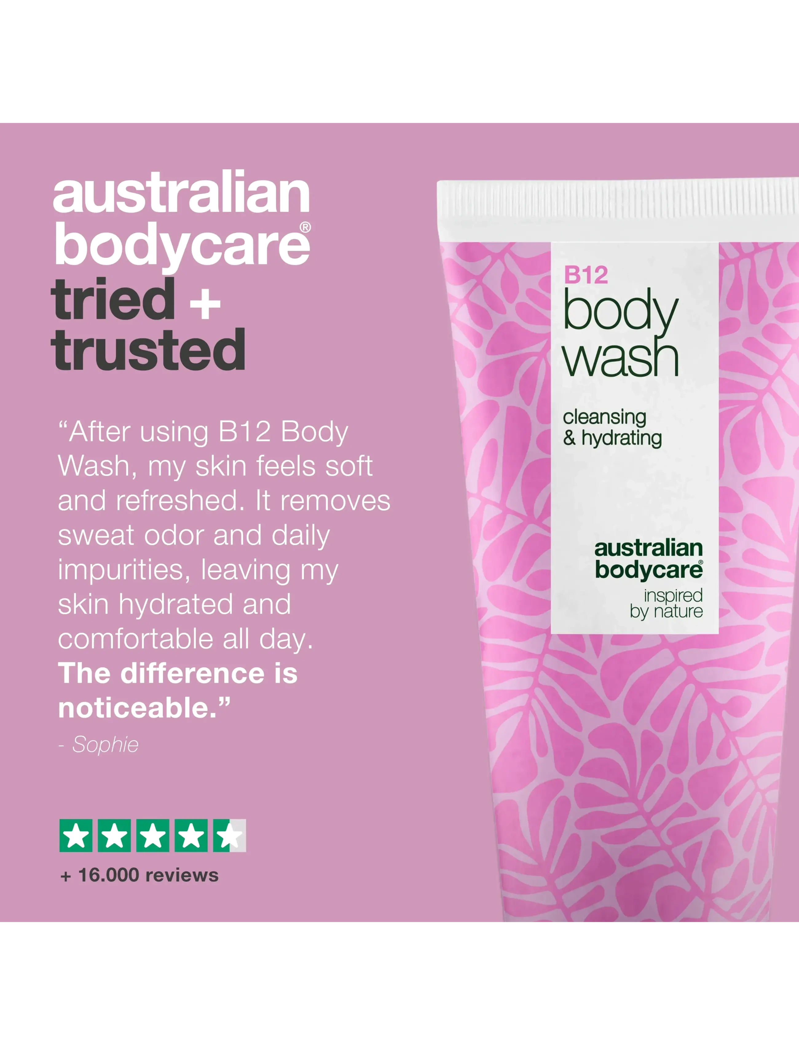 Australian Bodycare - B12 body wash 200 ml - sturtugel og olíur - clear - 4