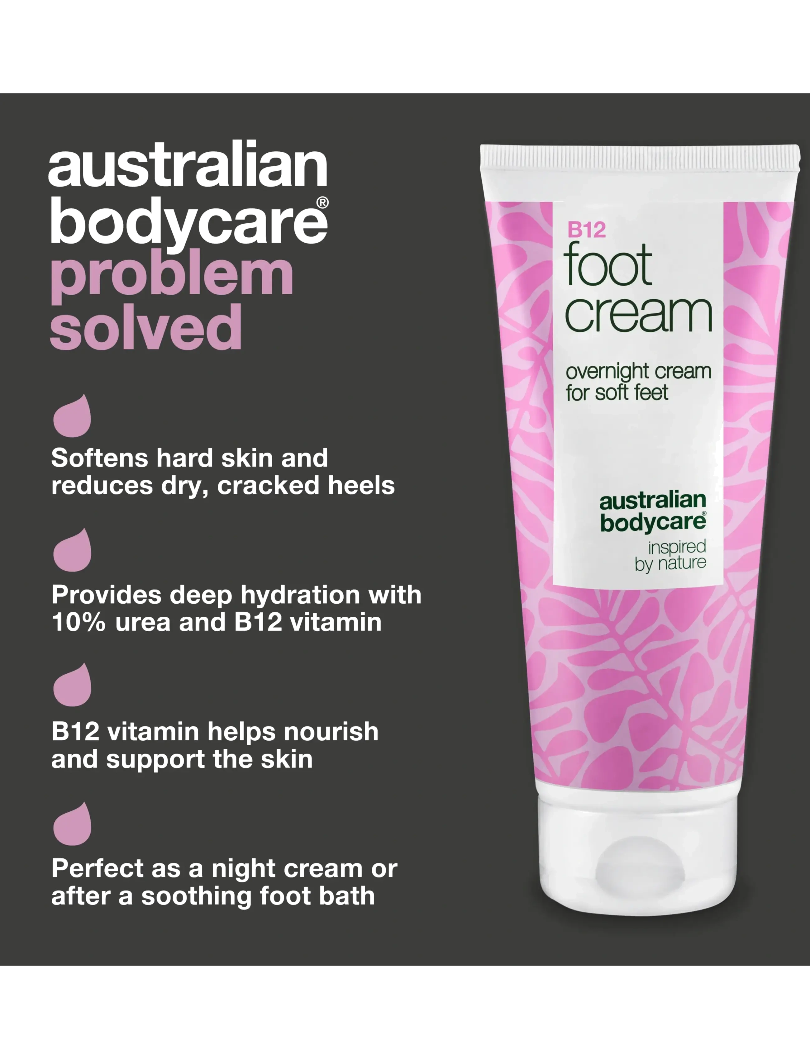 Australian Bodycare - B12 foot cream 100 ml - käsi- & jalkavoiteet - clear - 2