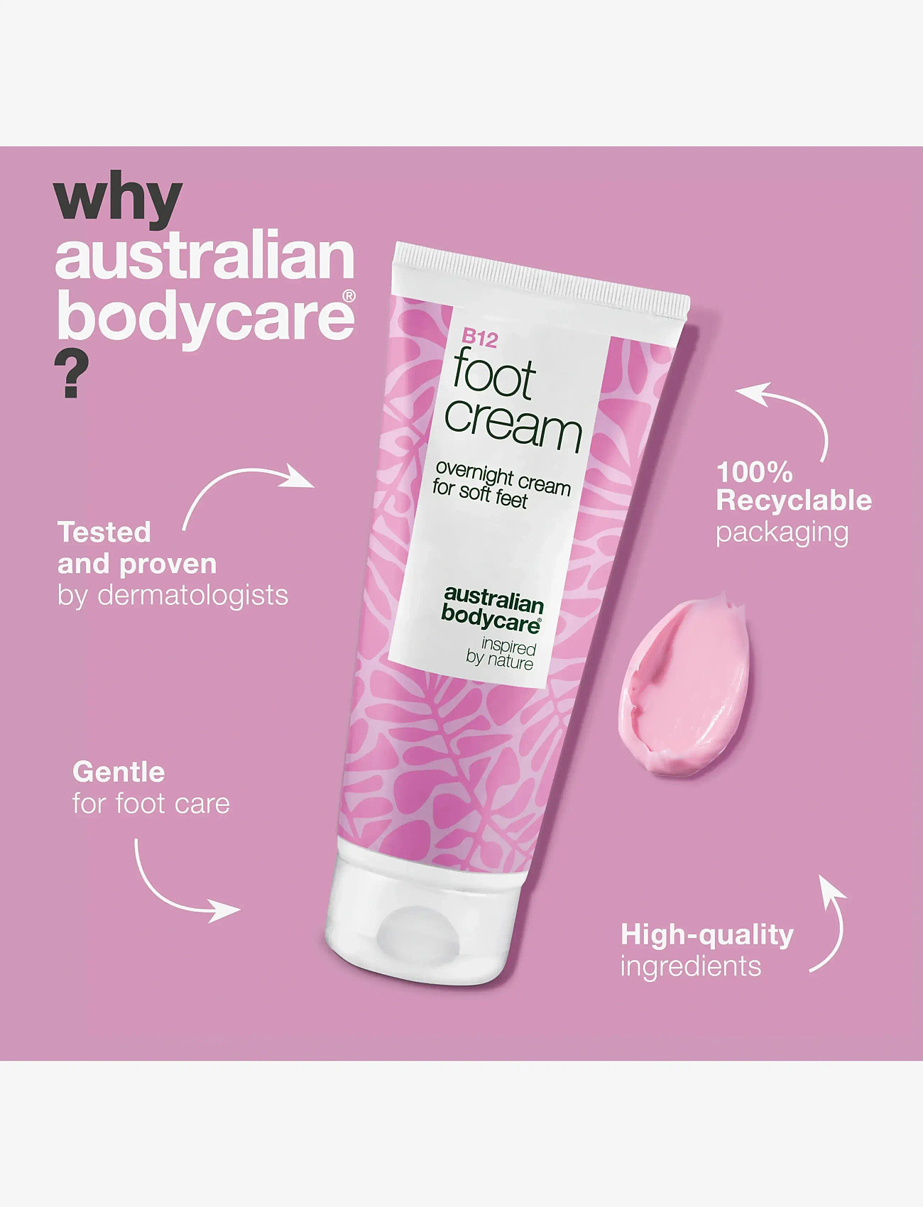 Australian Bodycare - B12 foot cream 100 ml - handkräm & fotkräm - clear - 3
