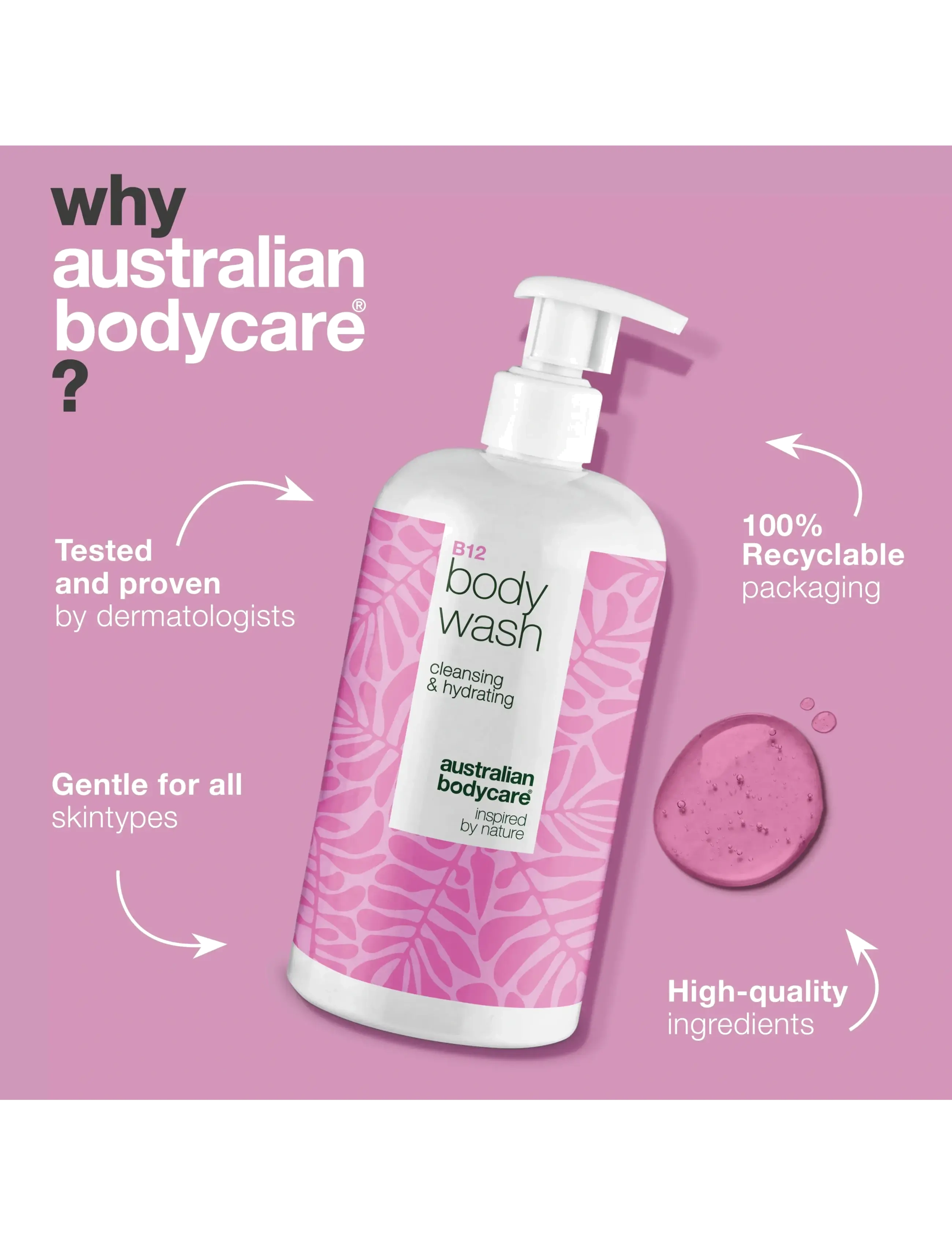 Australian Bodycare - B12 Body Wash 500 ml - sturtugel og olíur - clear - 3