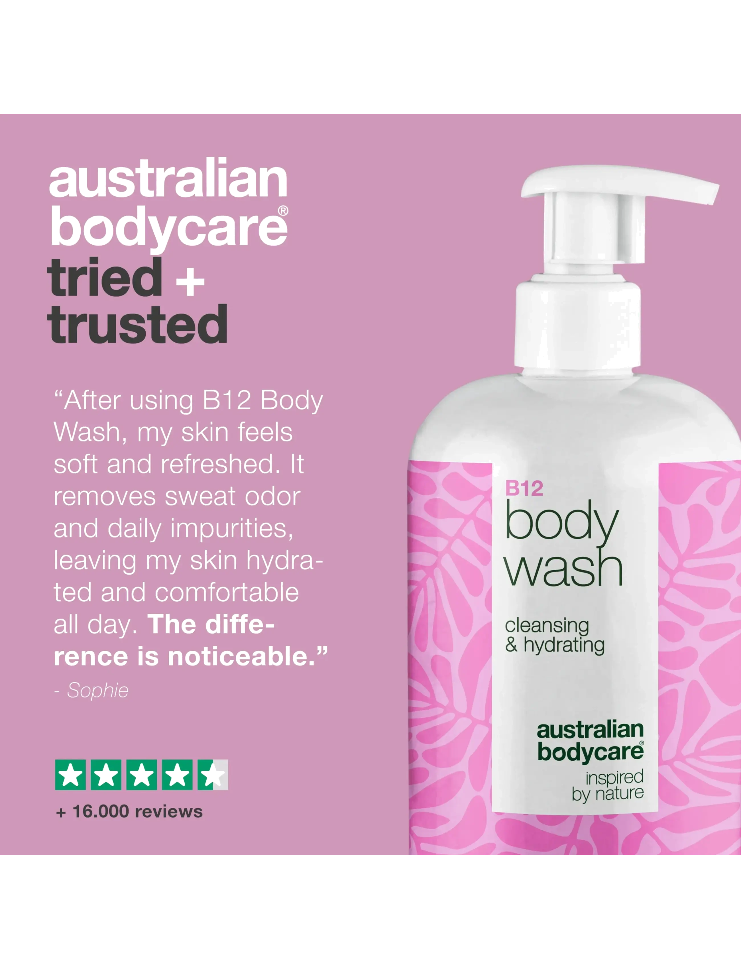 Australian Bodycare - B12 Body Wash 500 ml - sturtugel og olíur - clear - 4