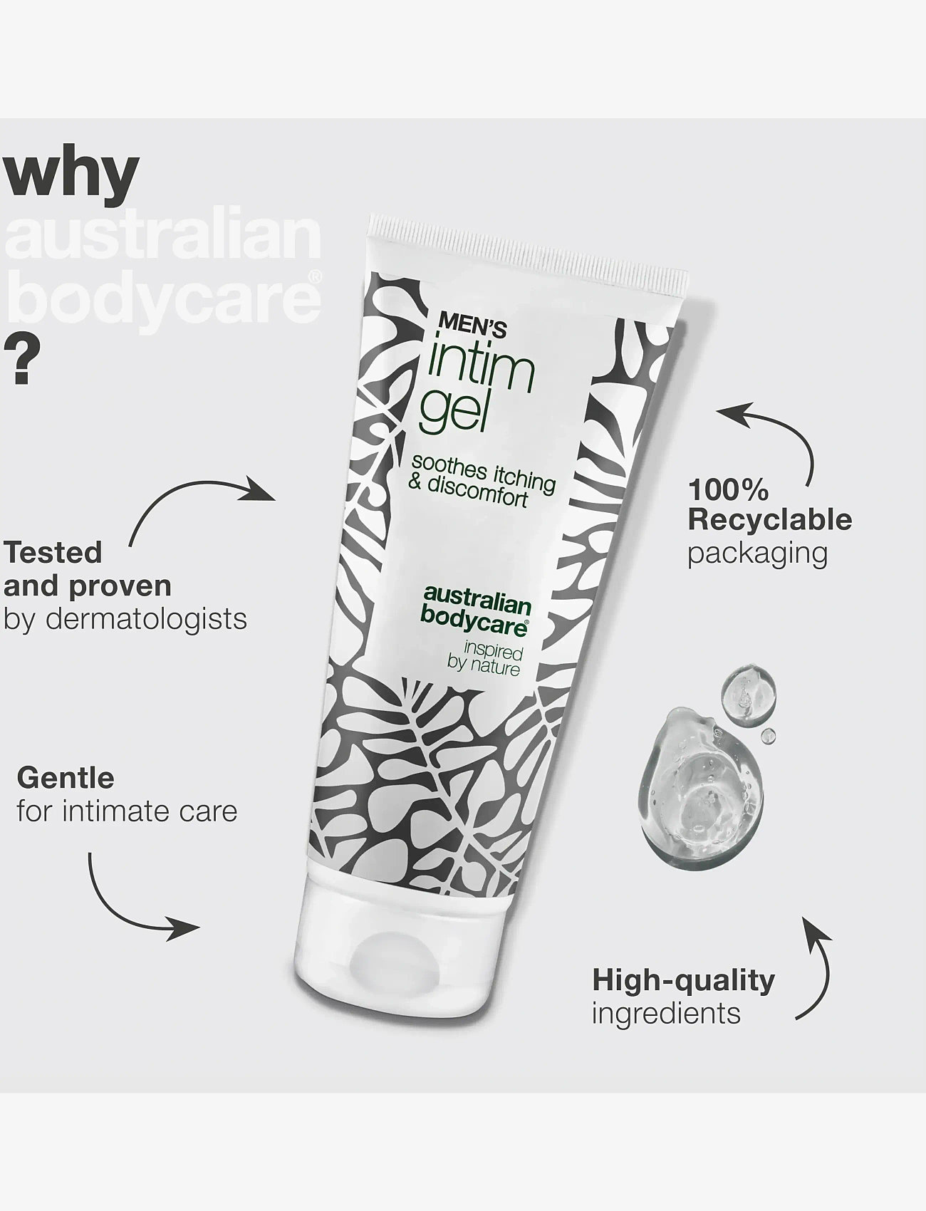 Australian Bodycare - Men's intimate gel 100 ml - after shave - clear - 3