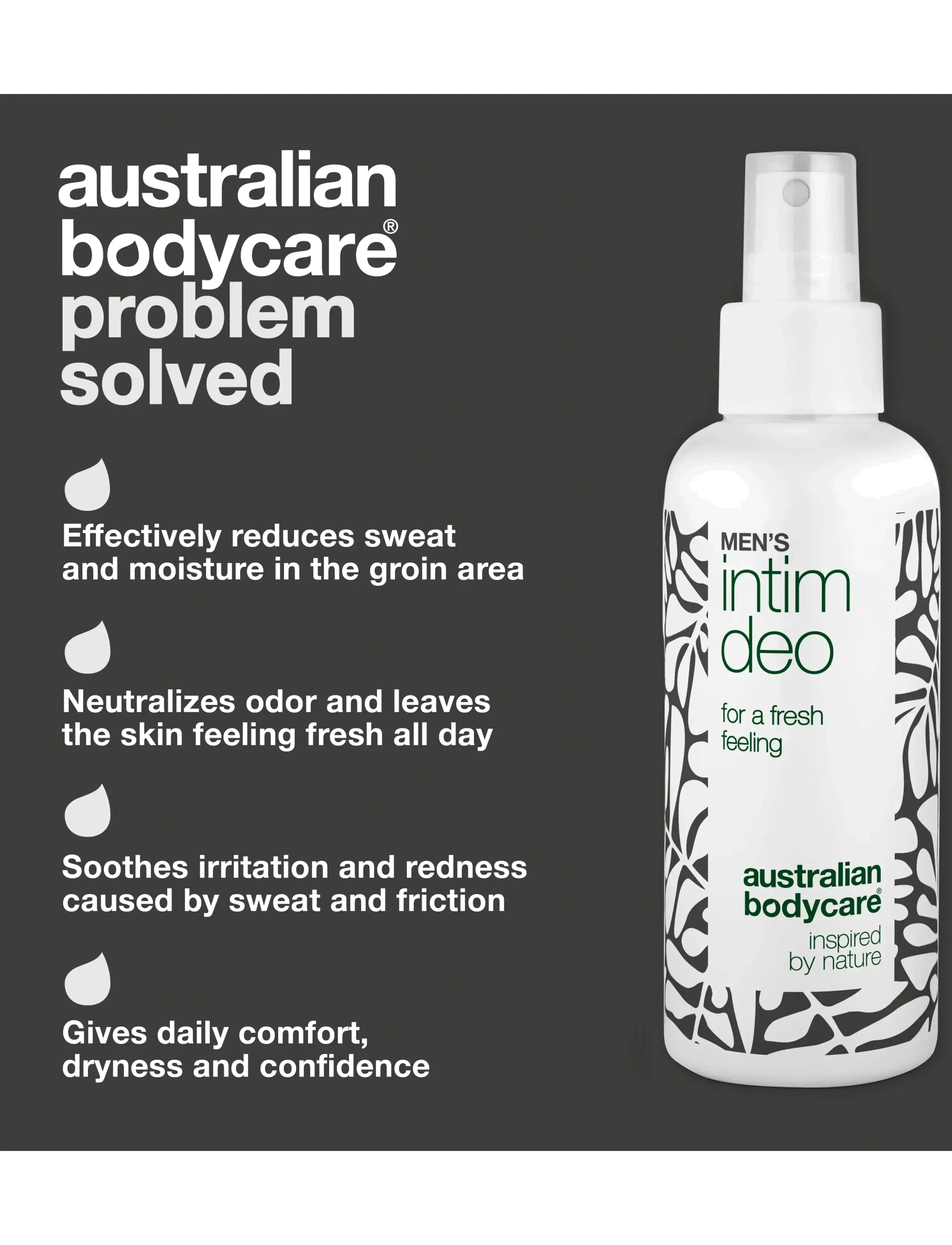 Australian Bodycare - Men's intim deo 100 ml - intymios higienos priemonės - clear - 2