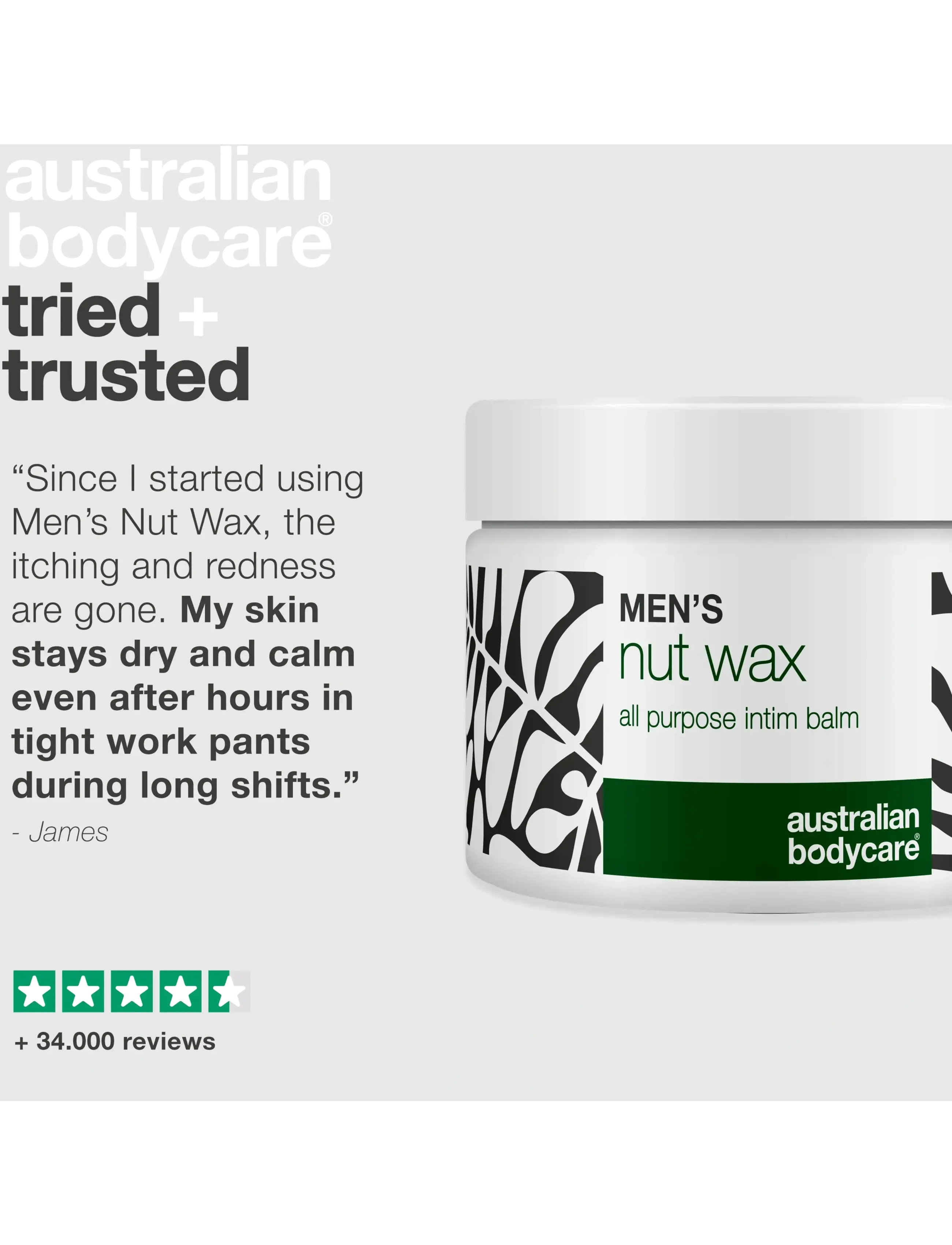 Australian Bodycare - Men's nut wax - all purpose intim balm 50 ml - body lotions - clear - 4