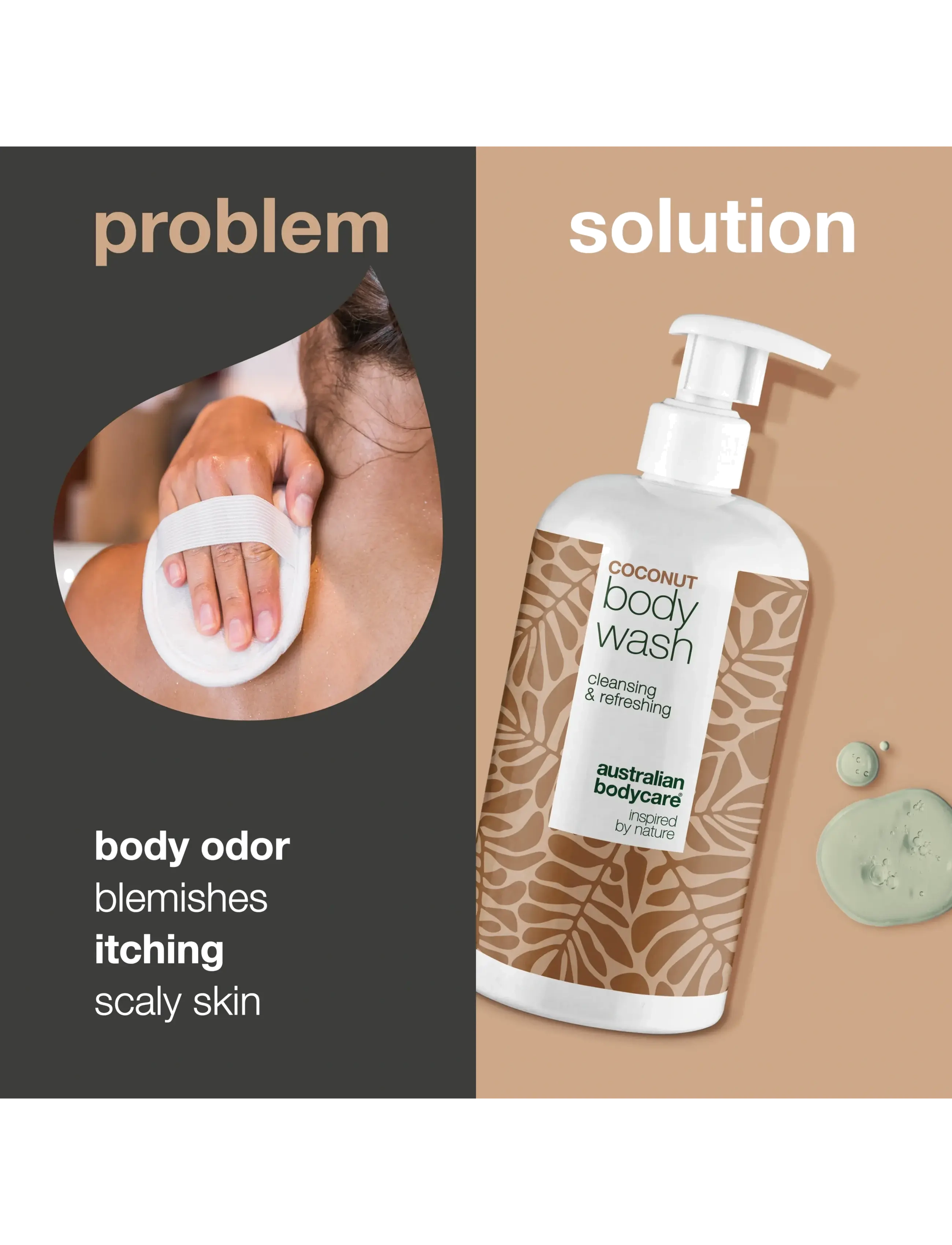 Australian Bodycare - Coconut Body wash - 500 ml - sturtugel og olíur - clear - 2