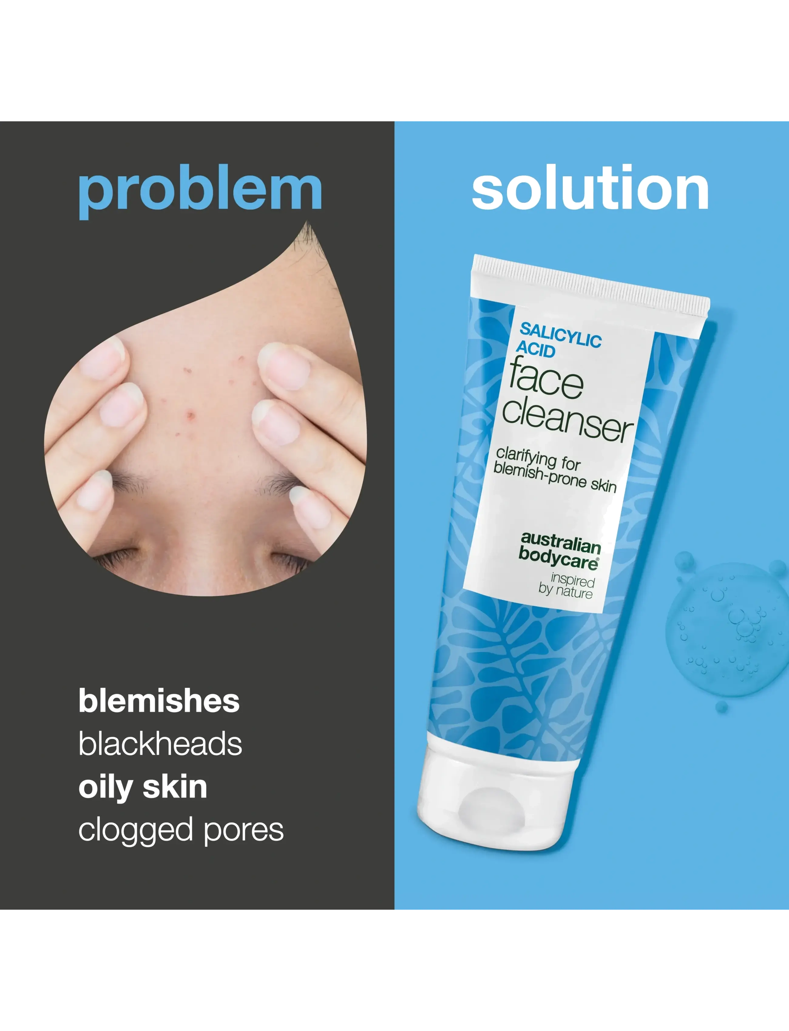 Australian Bodycare - Salicylic acid Face wash - 100 ml - rensegels - clear - 1