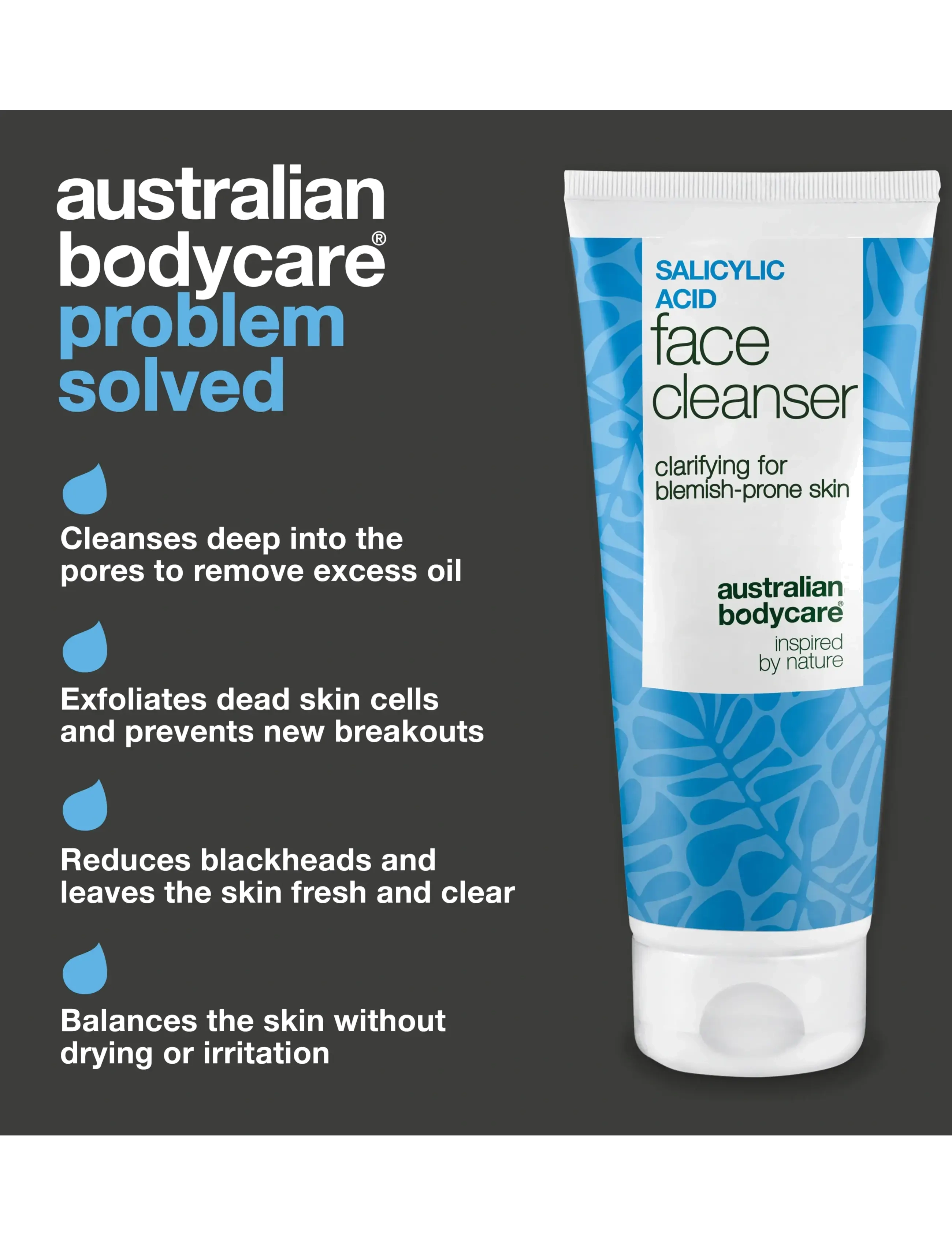 Australian Bodycare - Salicylic acid Face wash - 100 ml - rensegels - clear - 2