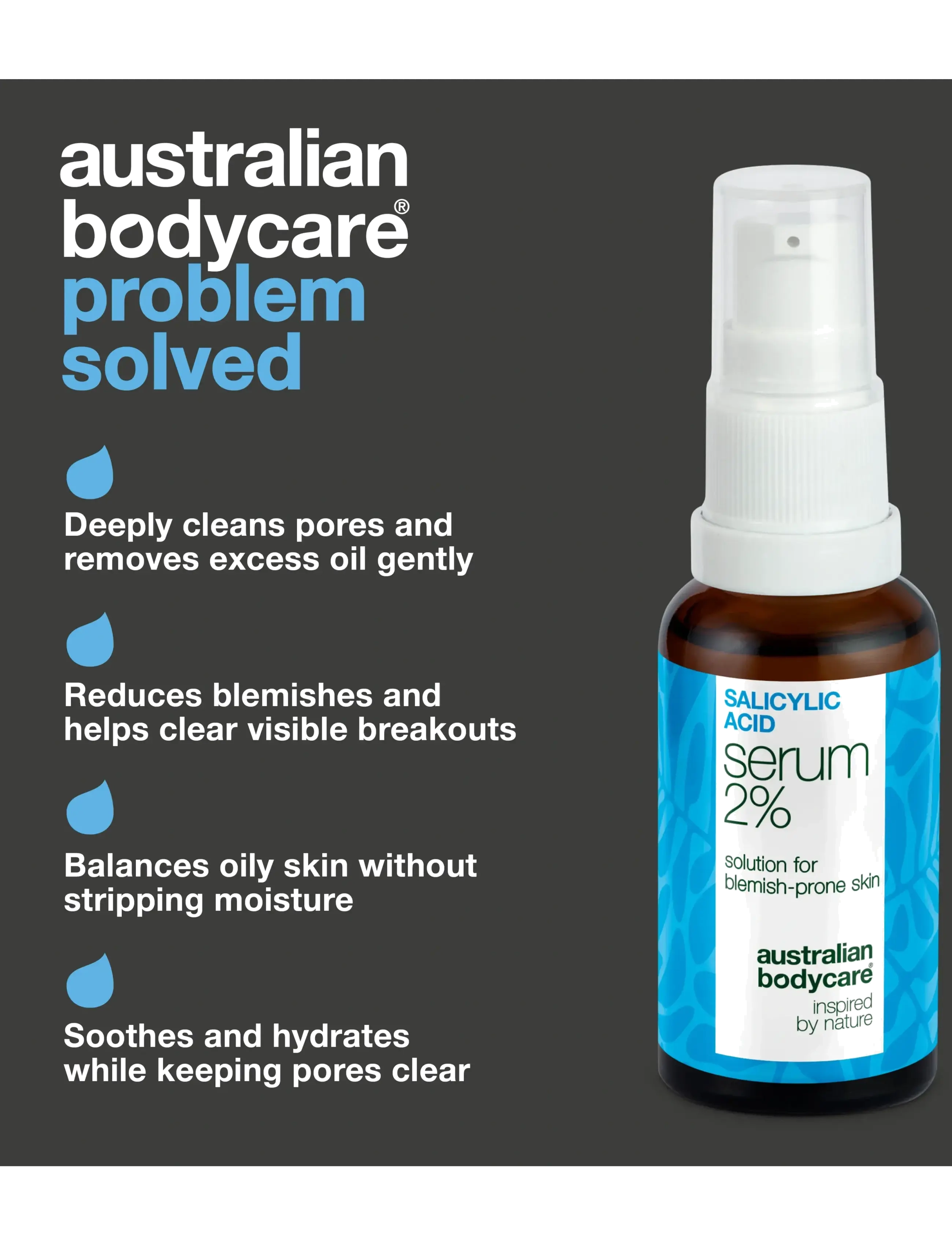Australian Bodycare - Salicylic acid serum - 2% - 30 ml - ansigspleje - clear - 2