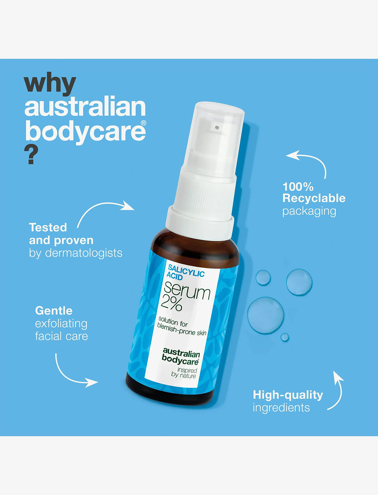 Australian Bodycare - Salicylic acid serum - 2% - 30 ml - serum - clear - 3
