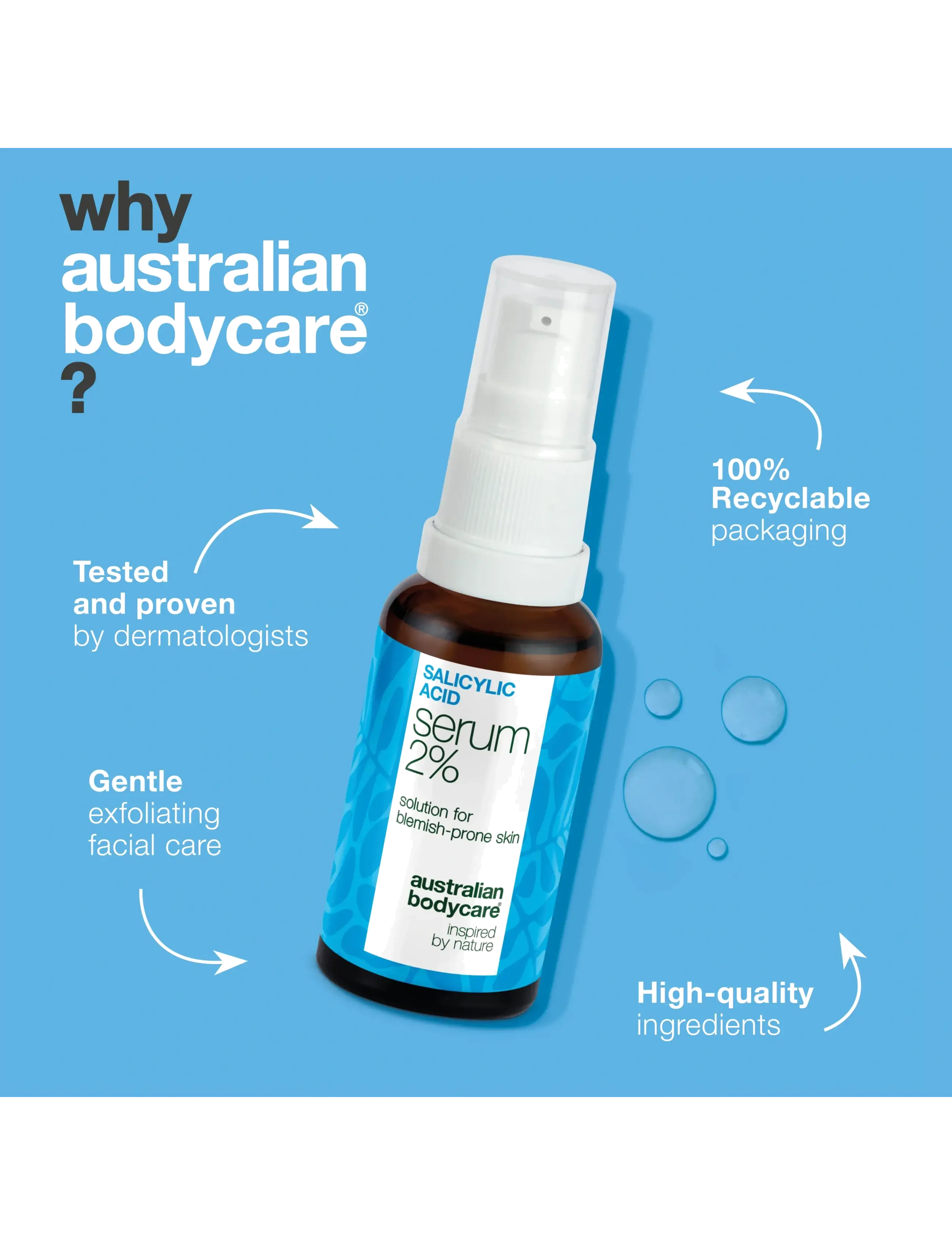 Australian Bodycare - Salicylic acid serum - 2% - 30 ml - ansigspleje - clear - 3