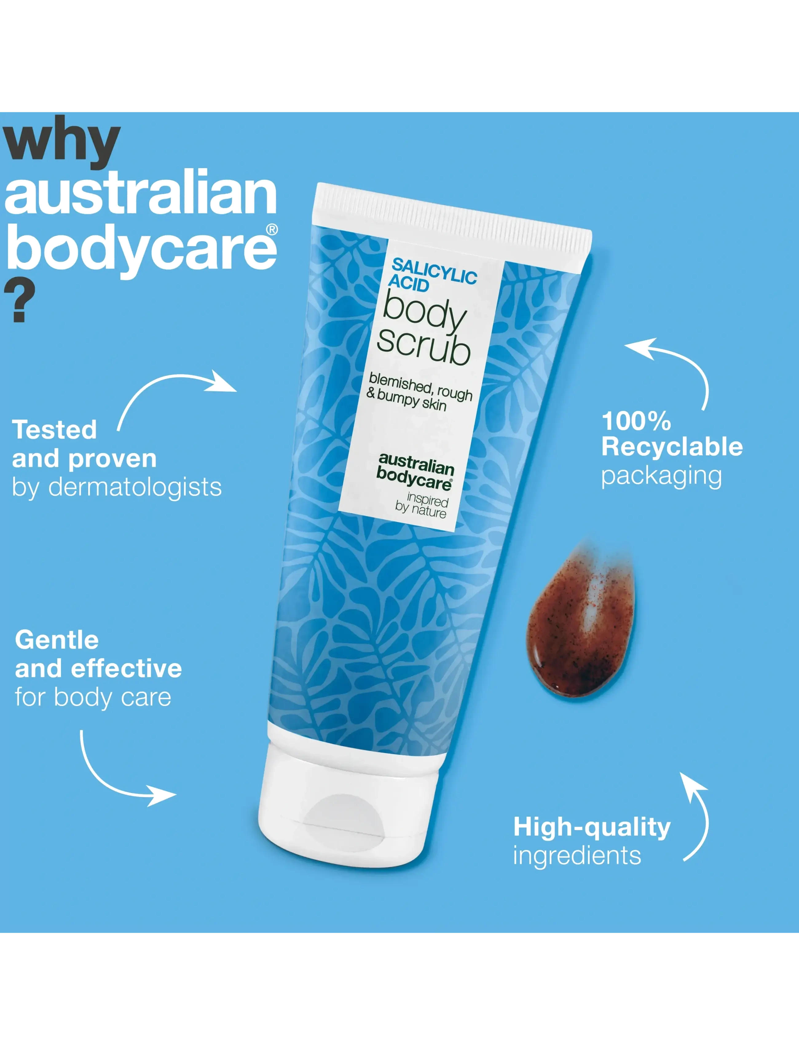 Australian Bodycare - Salicylic acid Body scrub 200 ml - skrub & exfoliering - krop - clear - 2