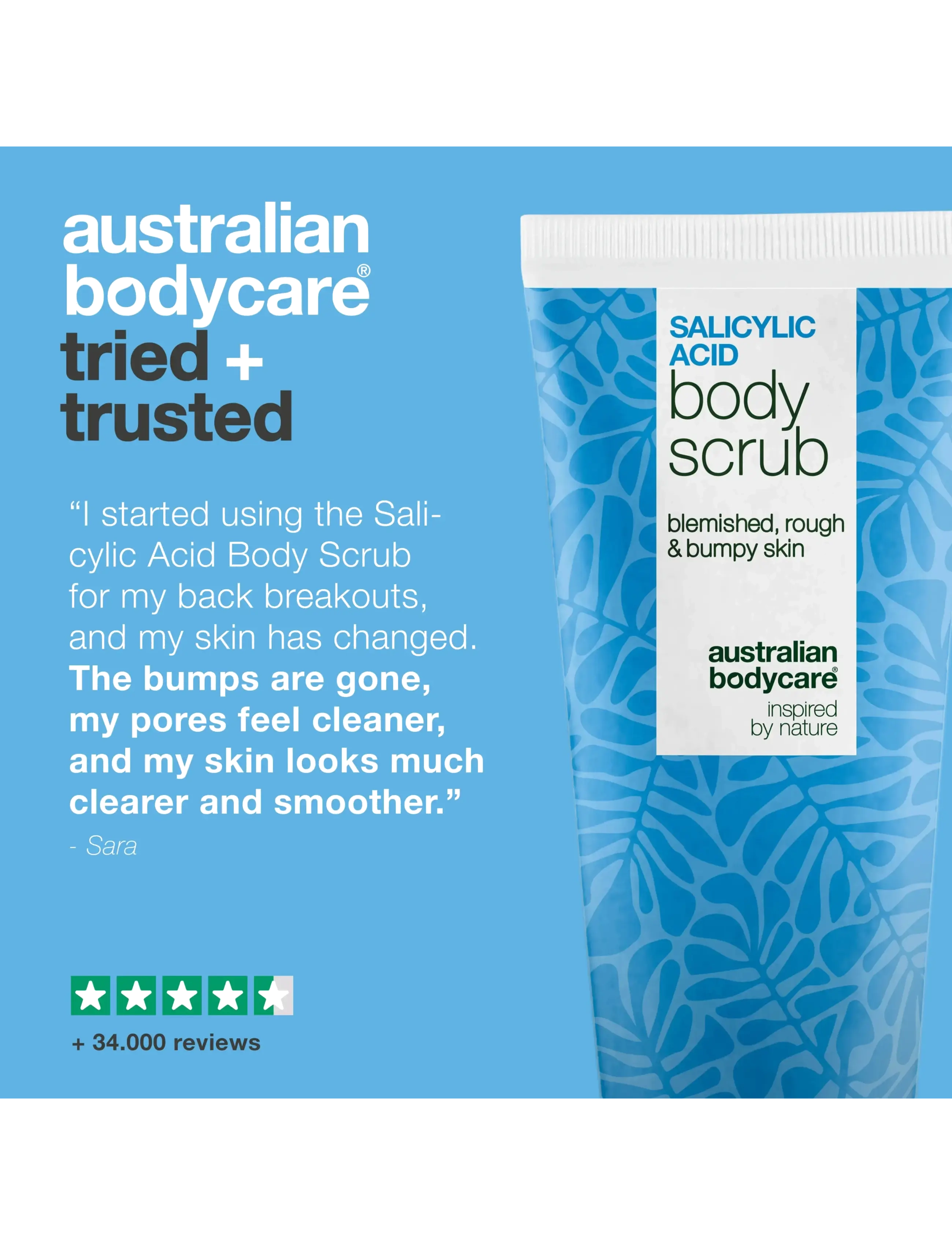 Australian Bodycare - Salicylic acid Body scrub 200 ml - skrub & exfoliering - krop - clear - 3
