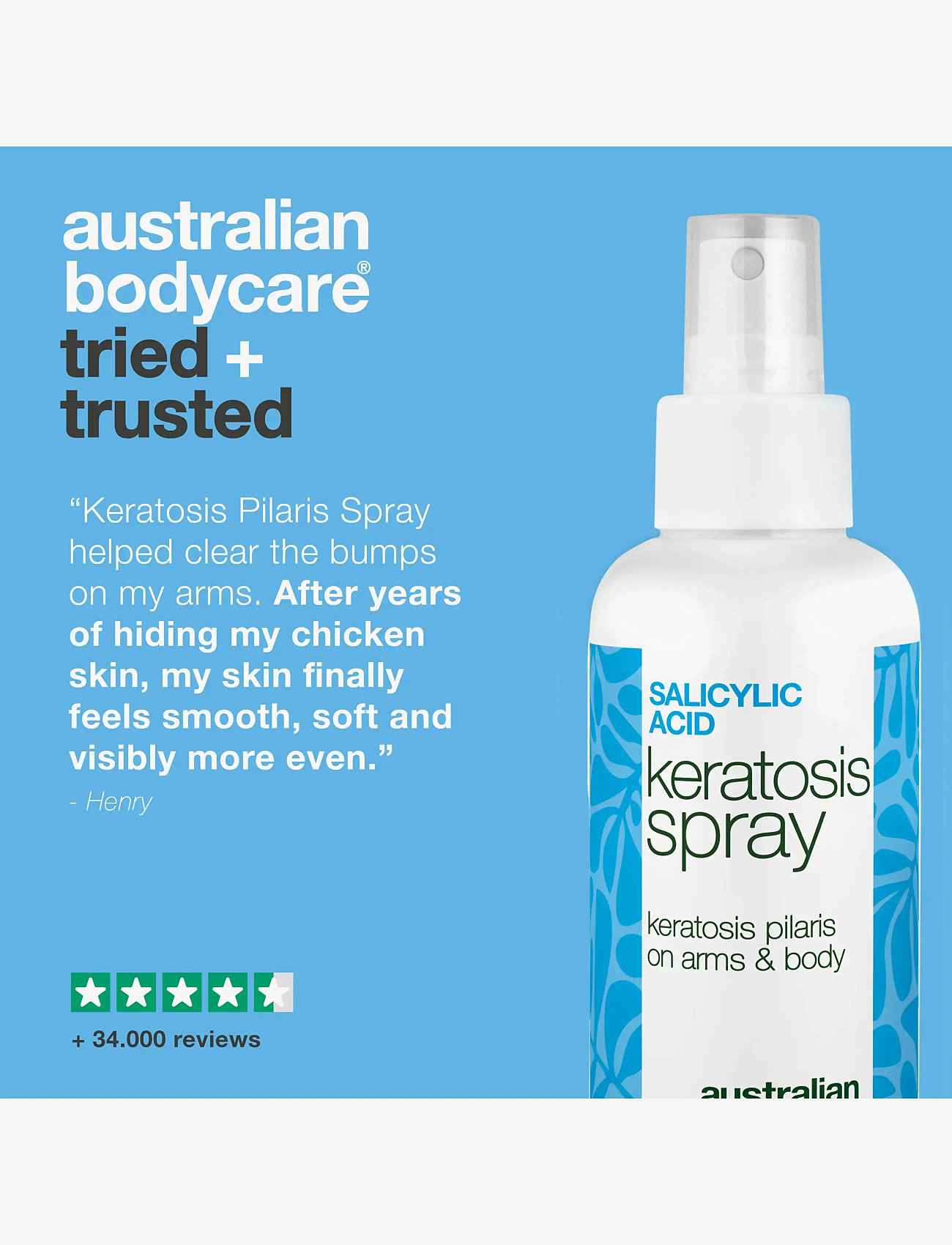 Australian Bodycare - Salicylic Acid Keratosis spray 100 ml - skrub & exfoliering - krop - clear - 4
