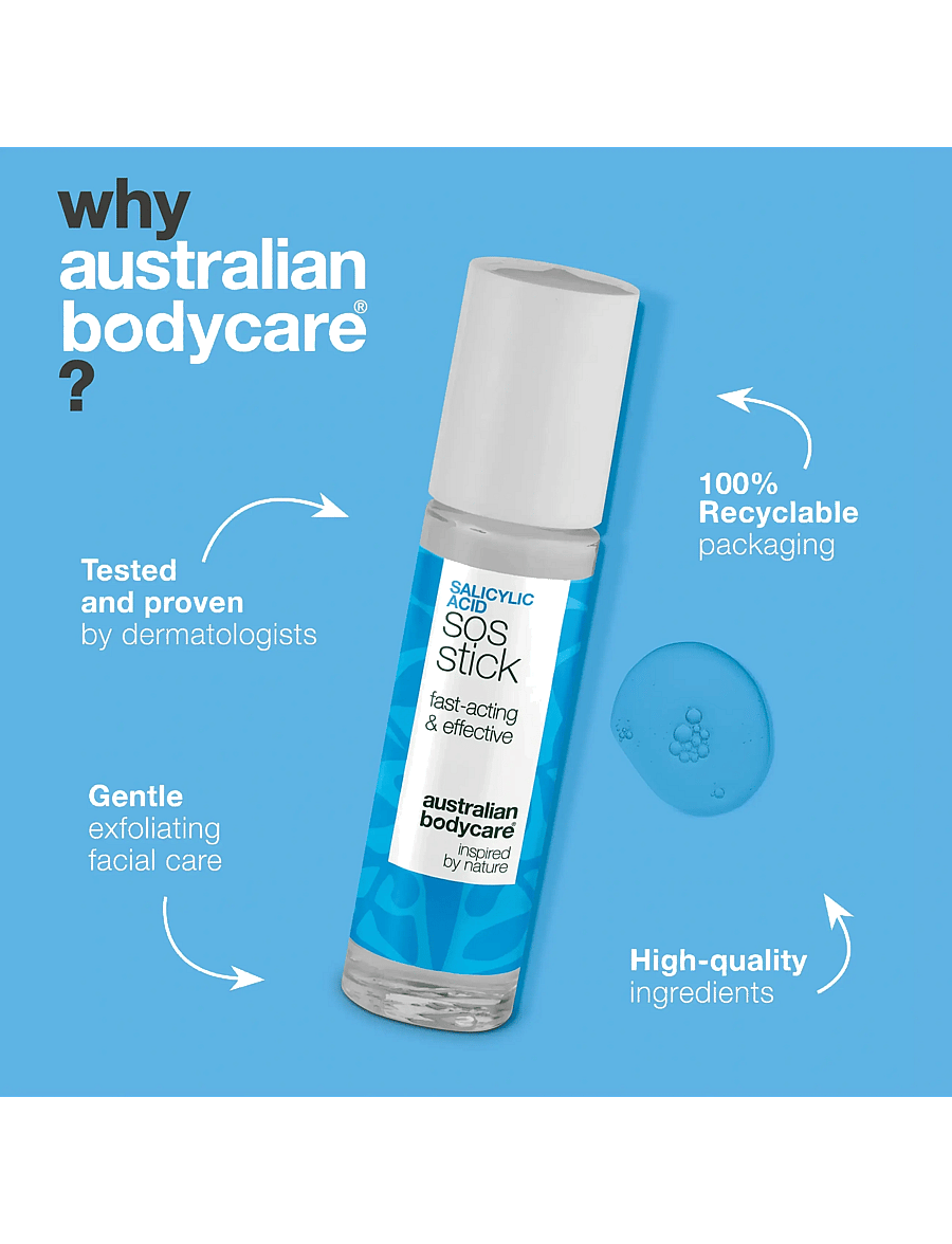 Australian Bodycare - Salicylic acid sos stick 9 ml - seerumid - clear - 3
