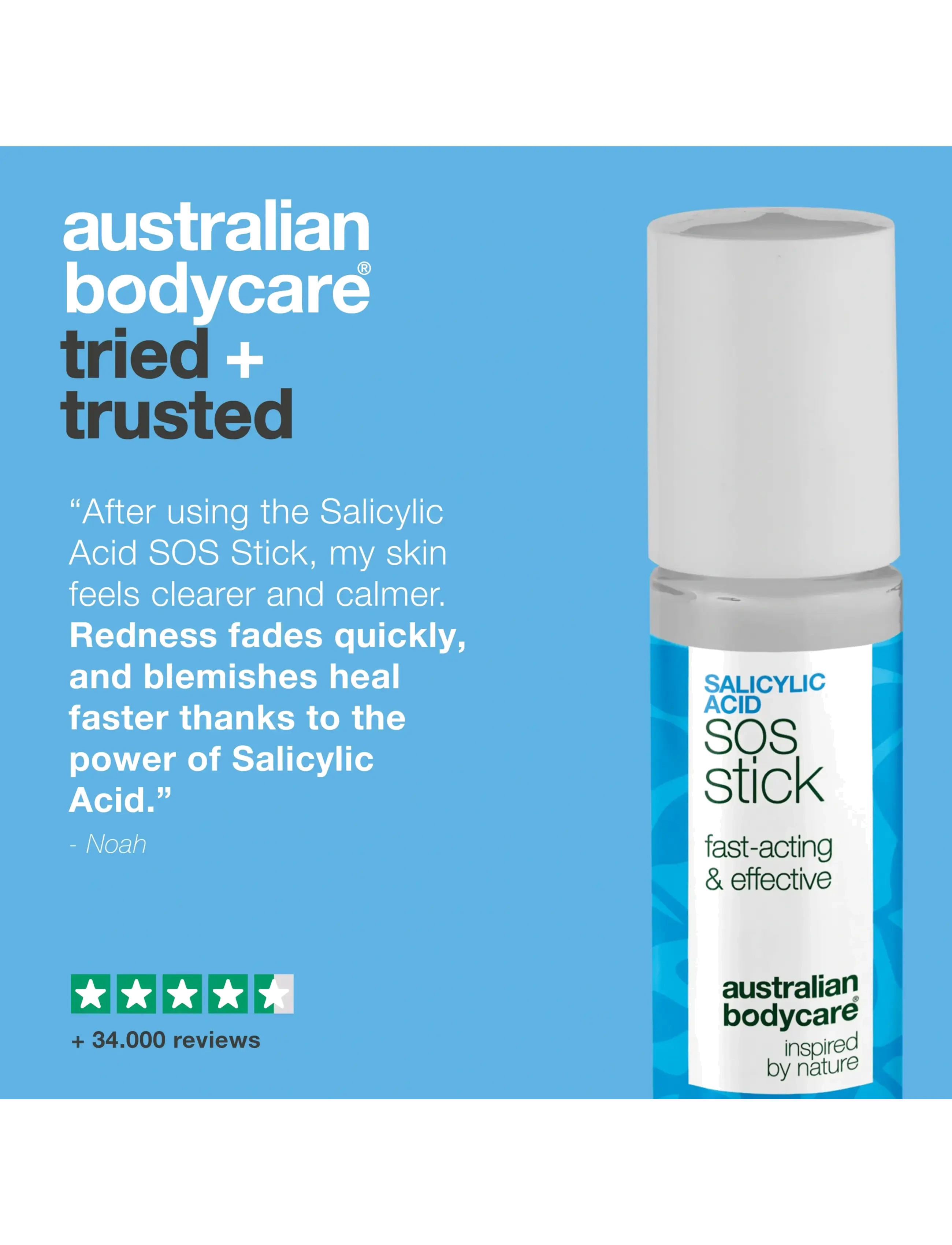 Australian Bodycare - Salicylic acid sos stick 9 ml - ansigspleje - clear - 4