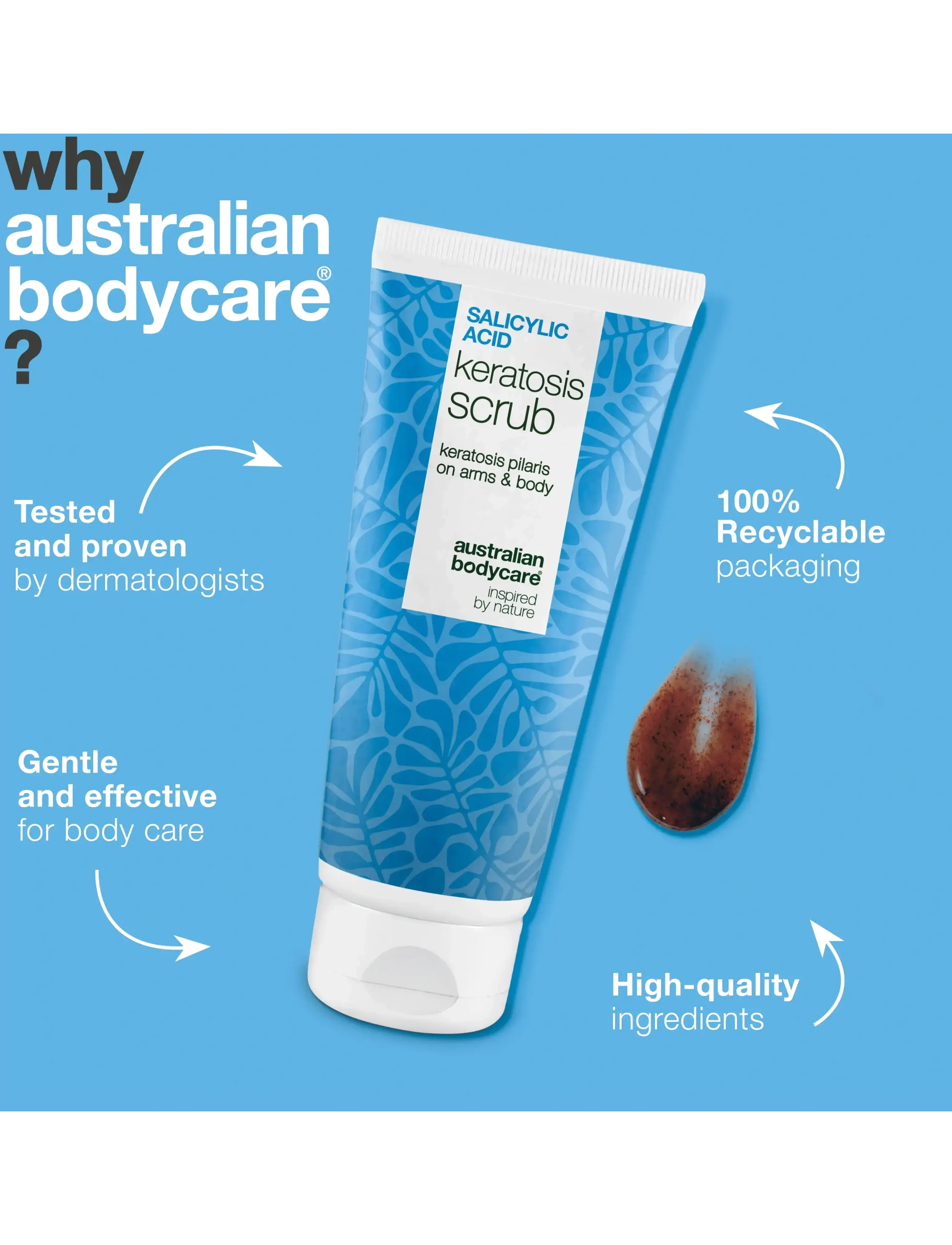 Australian Bodycare - Salicylic Acid Keratosis Scrub - 200 ml - skrub & exfoliering - krop - clear - 3