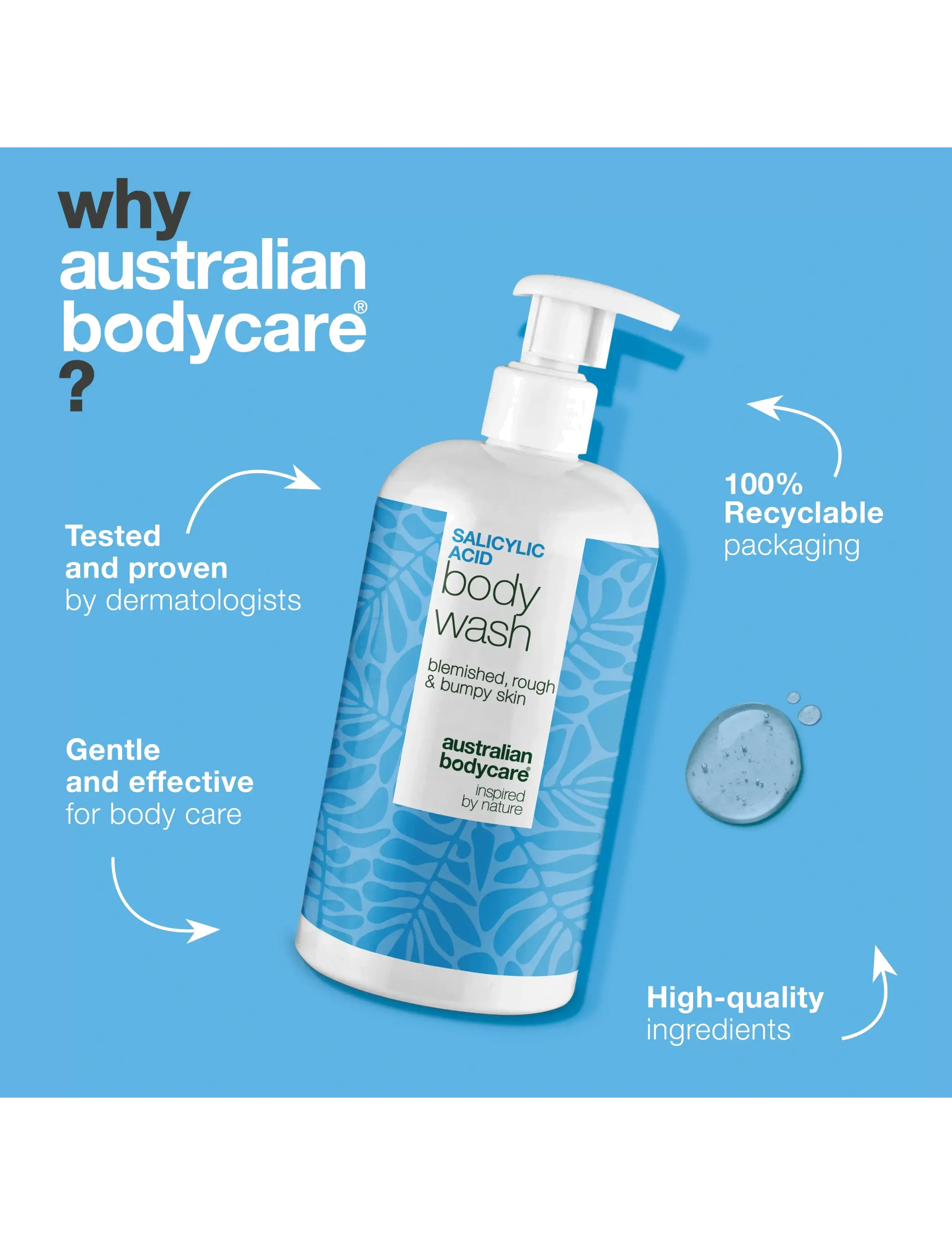 Australian Bodycare - Salicylic Acid Body Wash - 500 ml - shower gel & bruseolier - clear - 3
