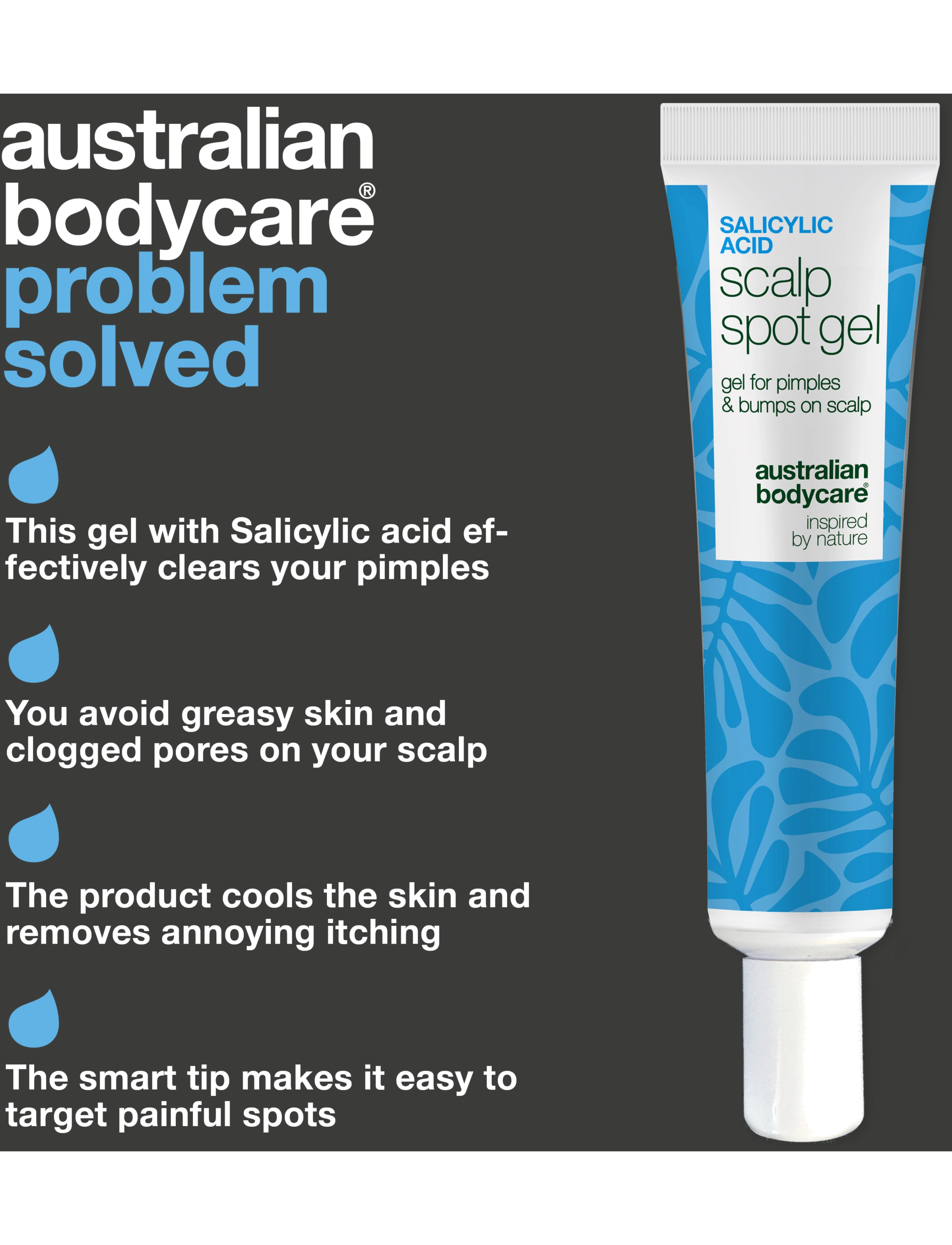 Australian Bodycare Salicylic Acid Scalp Spot Gel 30 ml, 30 ml, Nude, Care > Scalp Care, Dame