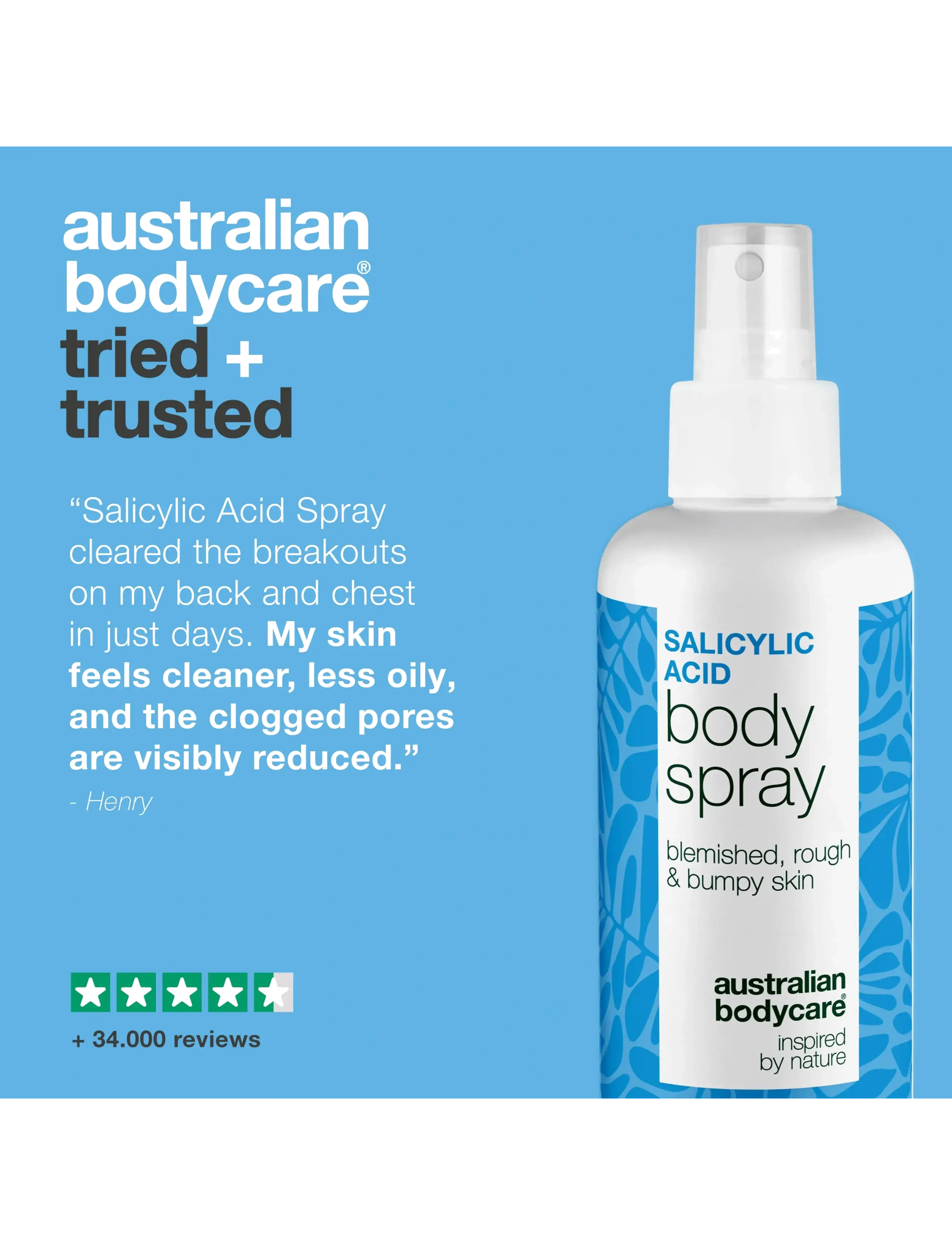 Australian Bodycare - Salicylic acid Body Spray 250 ml - skrub & exfoliering - krop - clear - 3