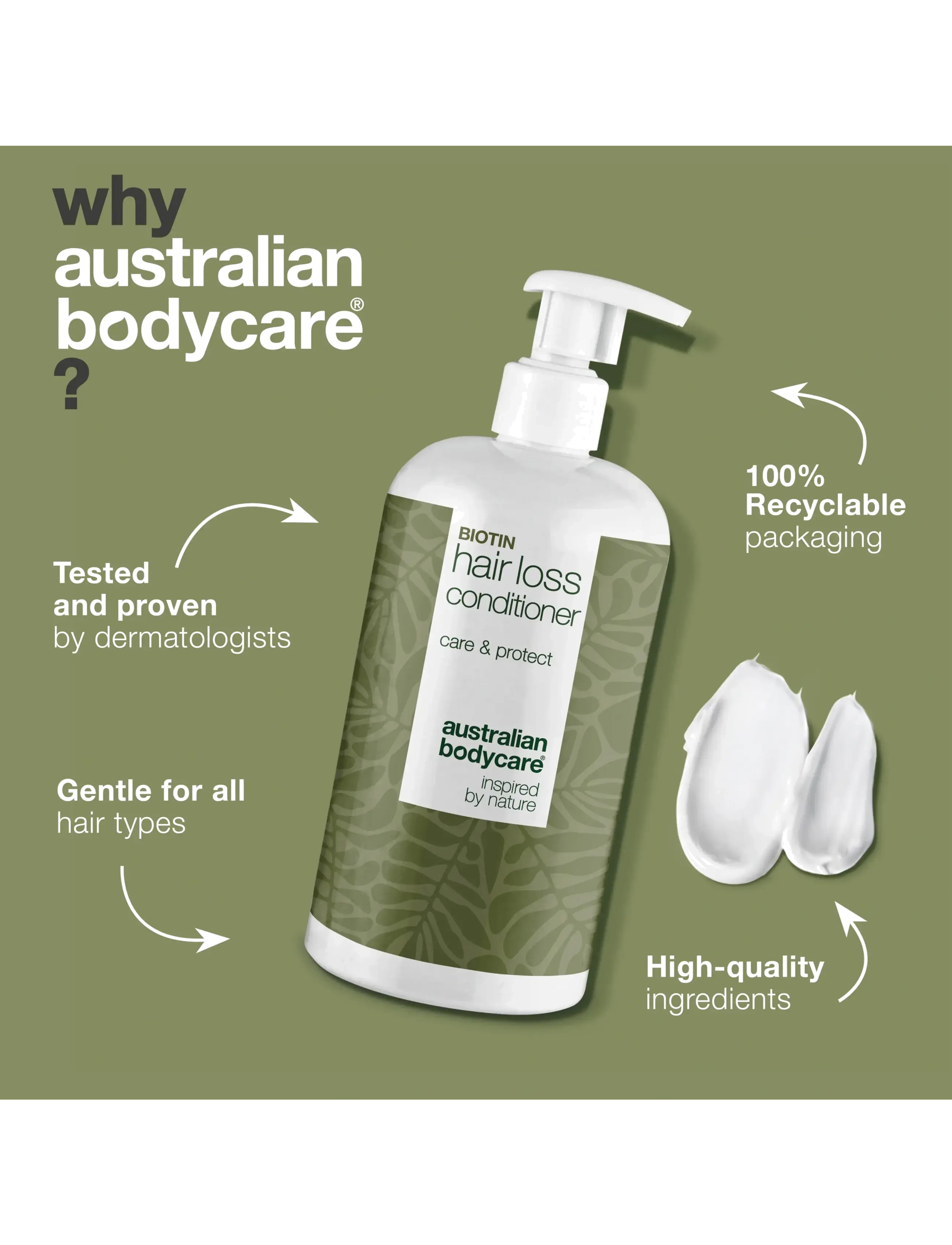 Australian Bodycare Biotin Hair Loss Conditioner 500 ml, 500 ml, Nude, Care > Hair Loss, Dame