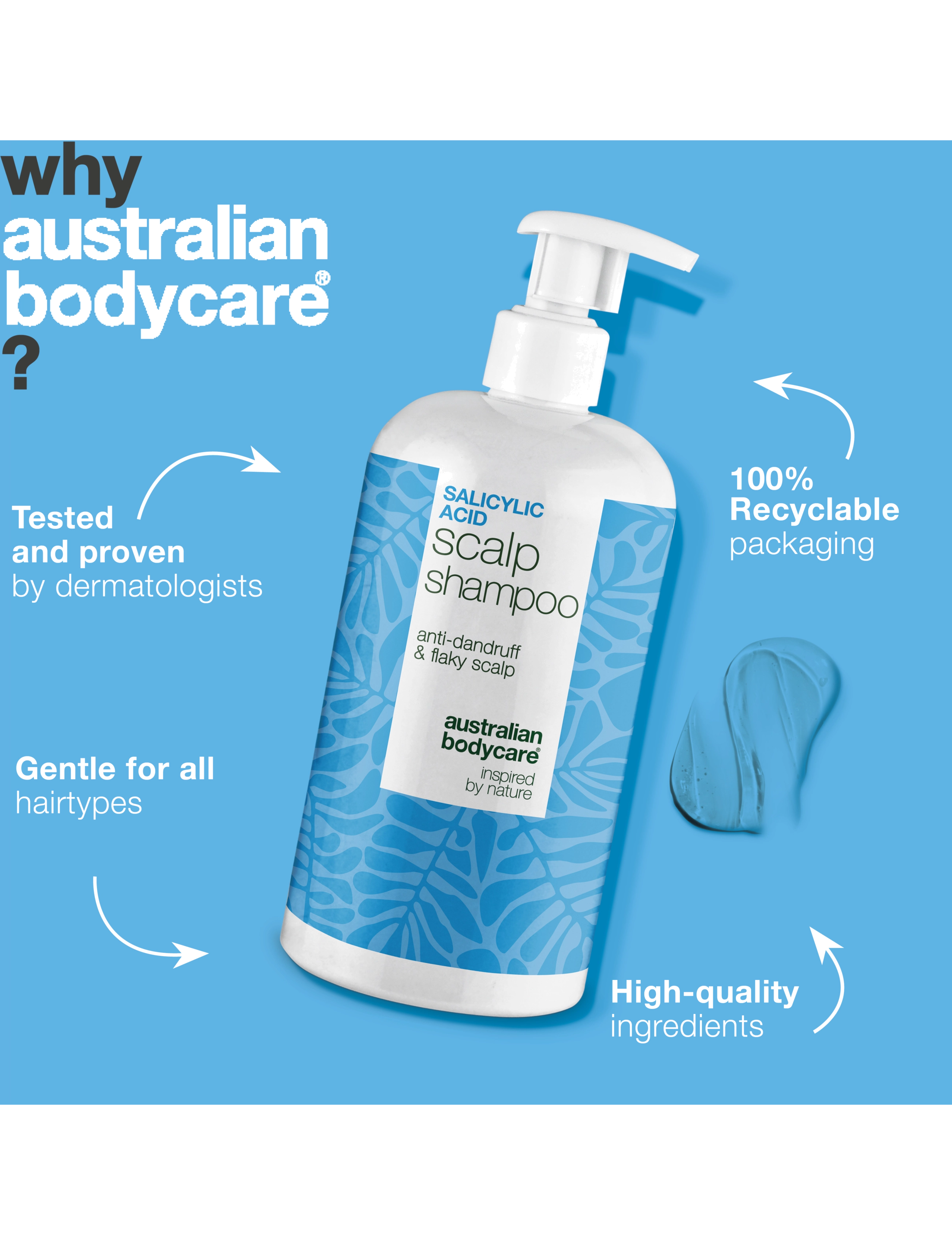 Australian Bodycare - Salicylic Acid Scalp Shampoo - 500 ml - scalp treatment - clear - 4