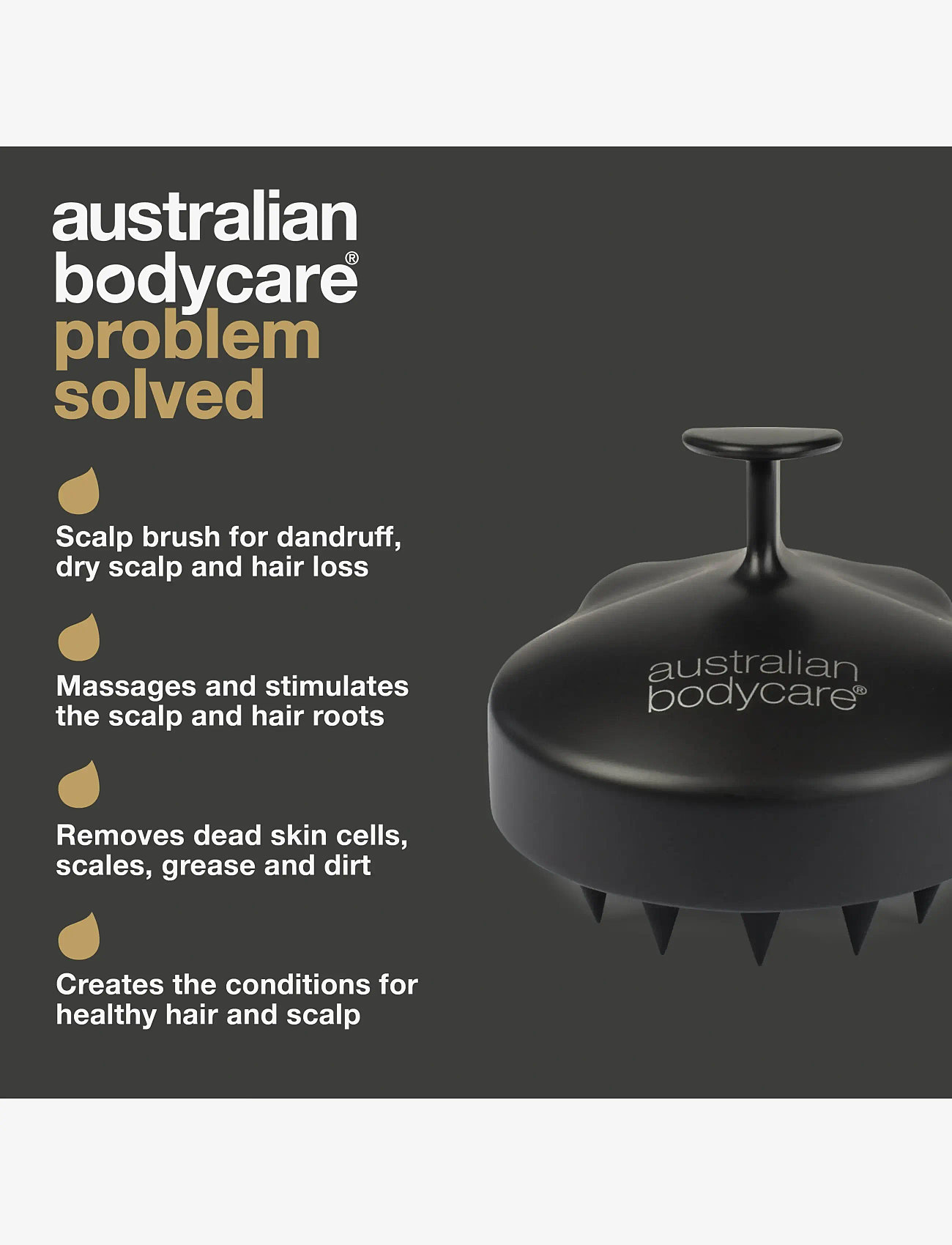 Australian Bodycare - Scalp Brush - scalp massager for dry and itchy scalp - scalp treatment - no color - 3