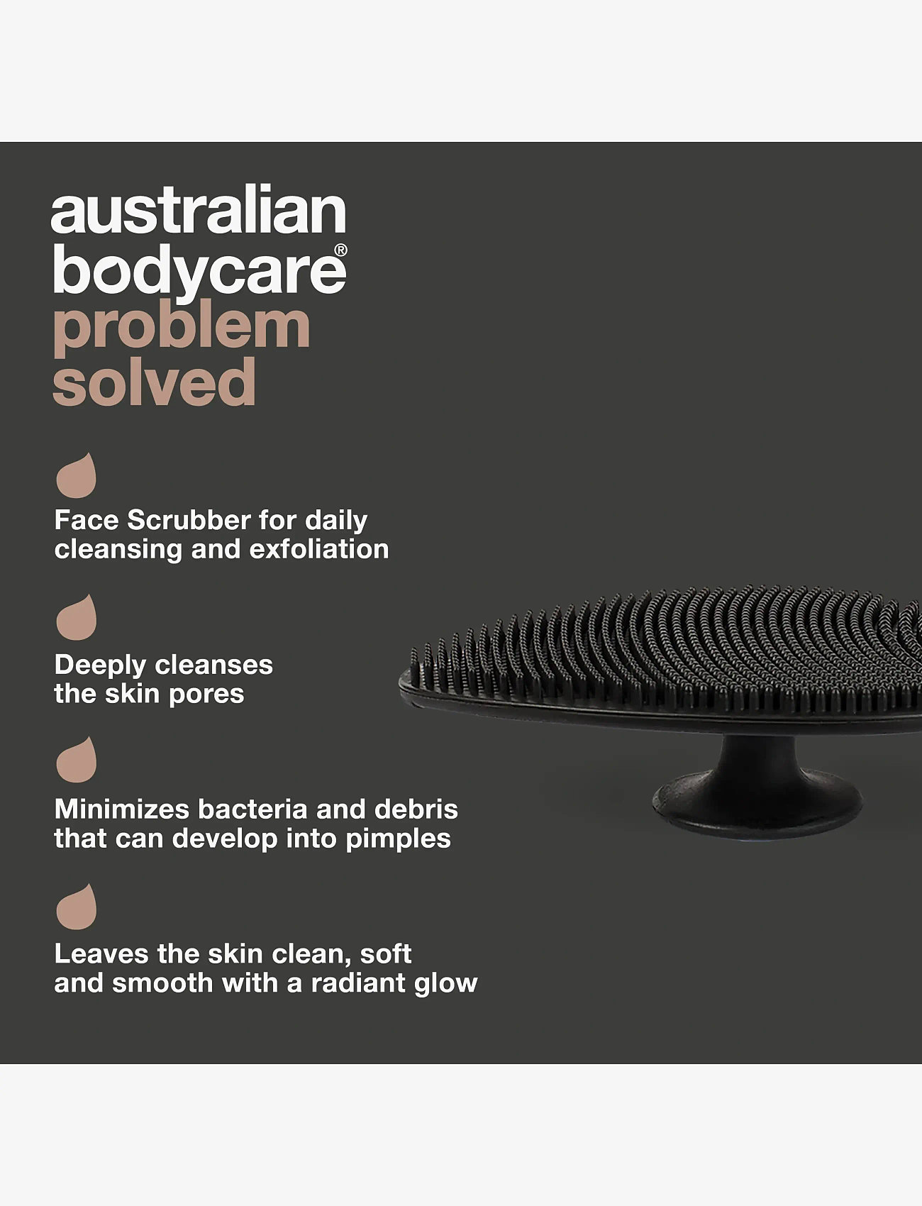 Australian Bodycare - Face Scrubber - daily cleansing brush - skrub & exfoliering - krop - no color - 3
