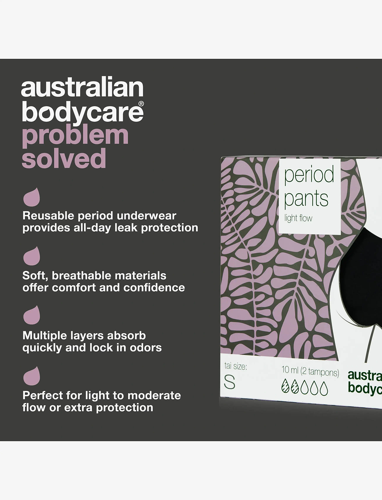 Australian Bodycare - Period pants Midi Light Flow - menstruations- og barselstrusser - clear - 2