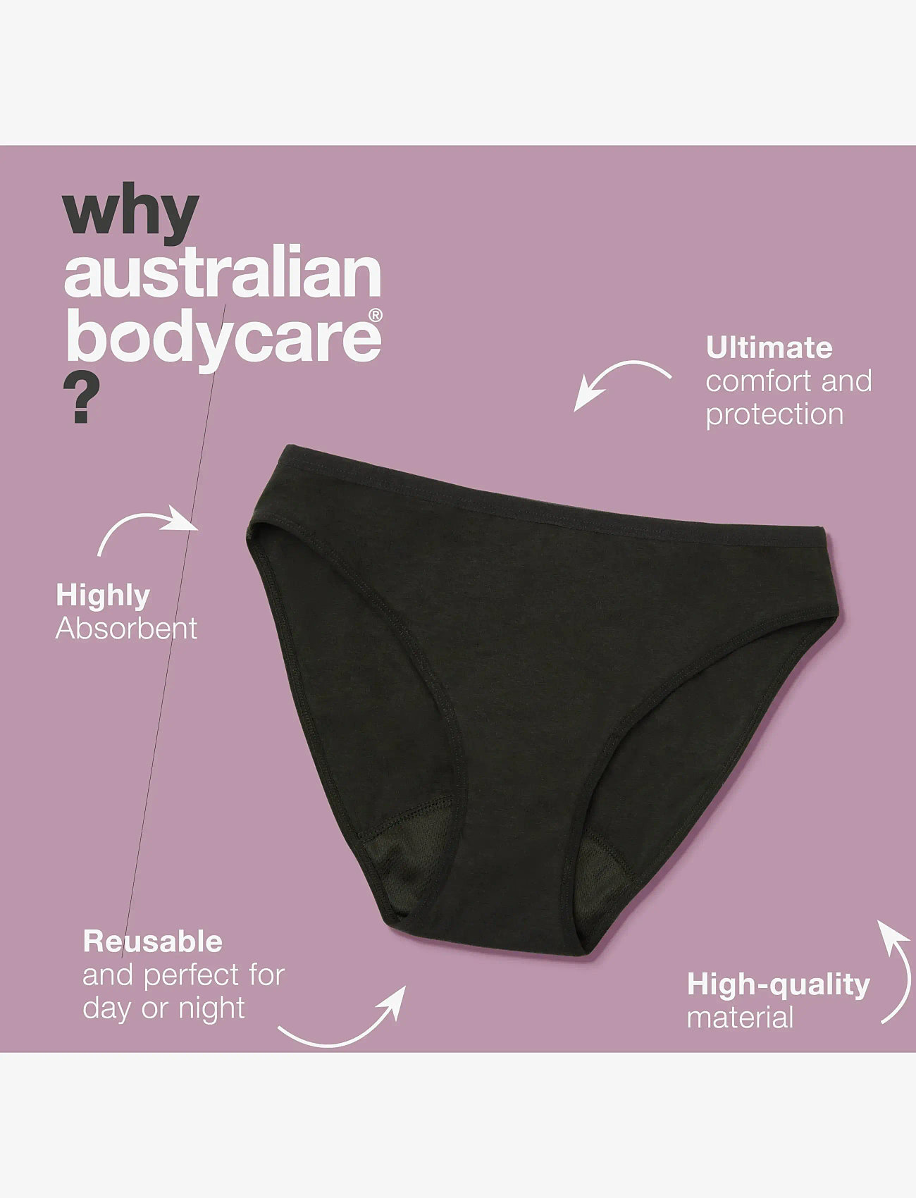 Australian Bodycare - Period pants Midi Light Flow - menstruations- og barselstrusser - clear - 3