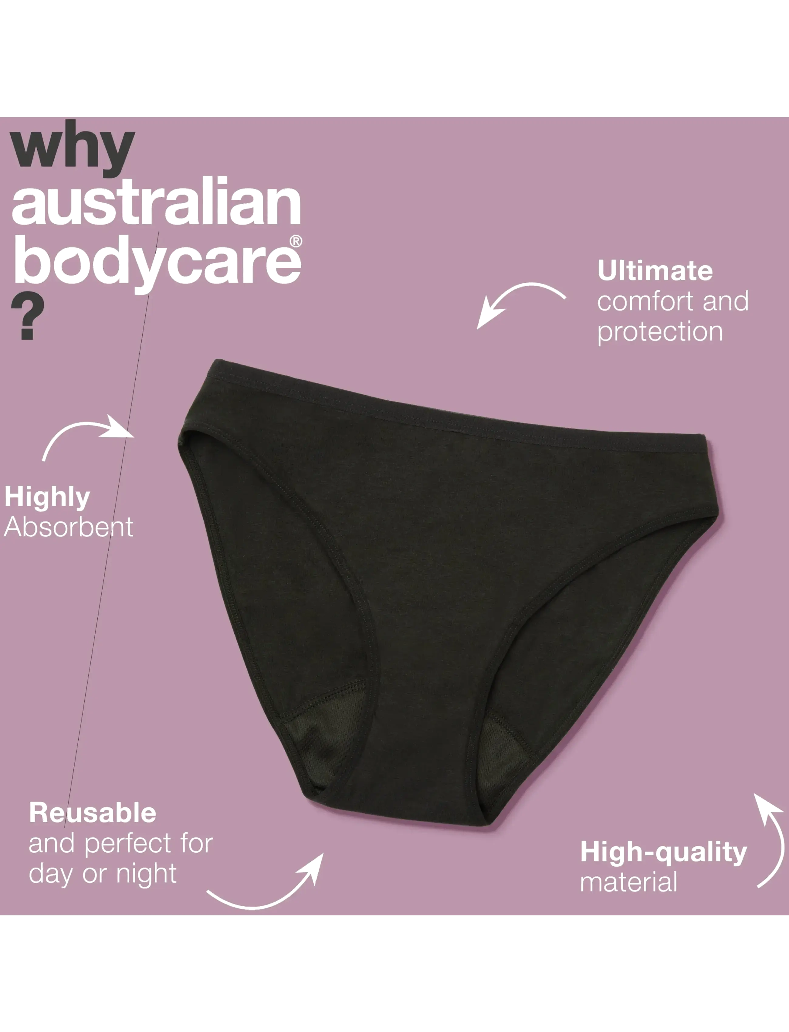 Australian Bodycare - Period pants Midi Light Flow - kuukautispikkuhousut, ja myös synnytyksen jälkeen - clear - 3