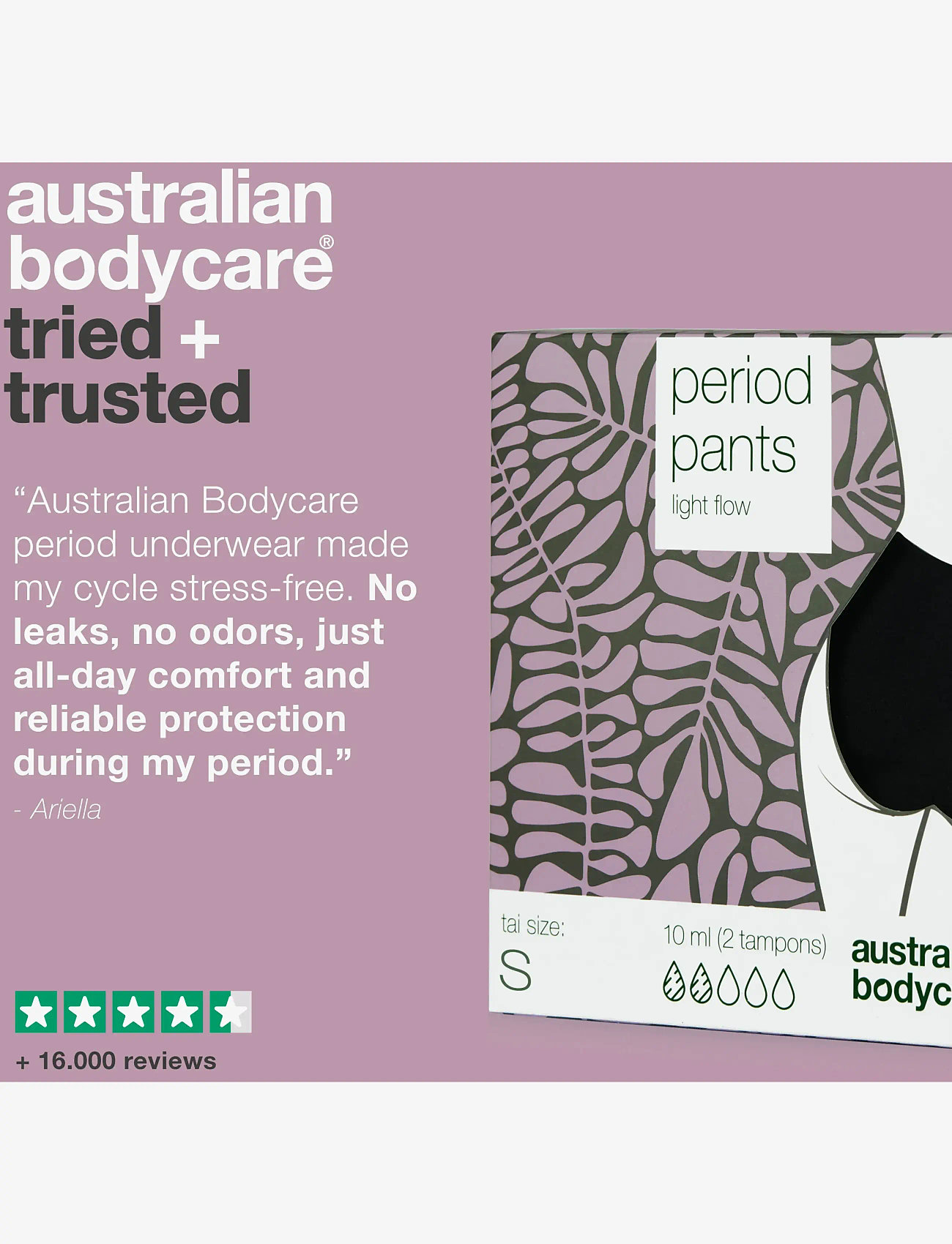 Australian Bodycare - Period pants Midi Light Flow - menstruations- og barselstrusser - clear - 4