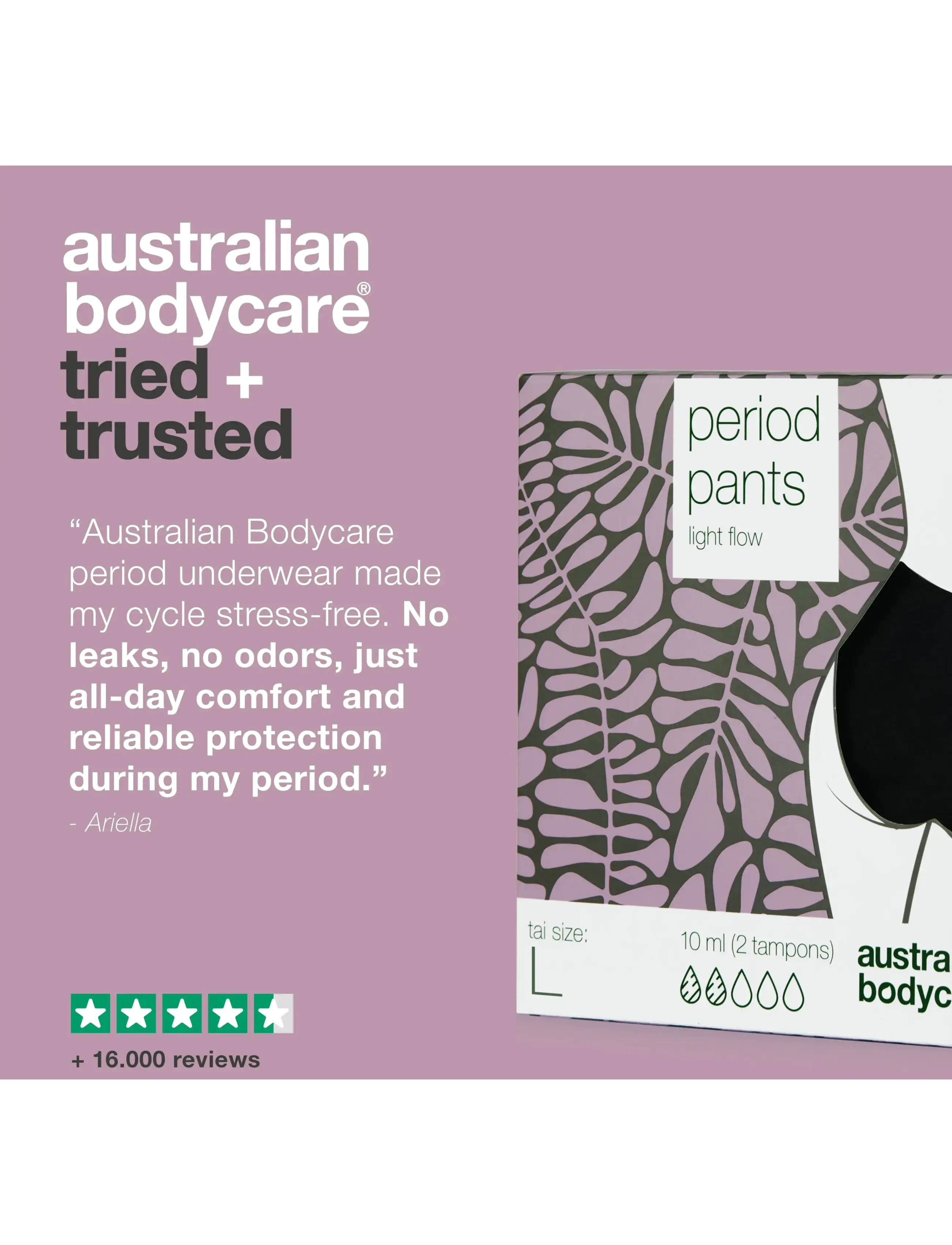 Australian Bodycare - Period pants Midi Light Flow - menstruations- og barselstrusser - clear - 3