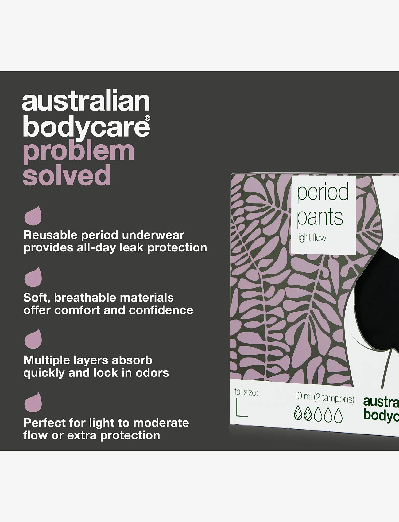 Australian Bodycare - Period pants Midi Light Flow - menstrosor - clear - 1