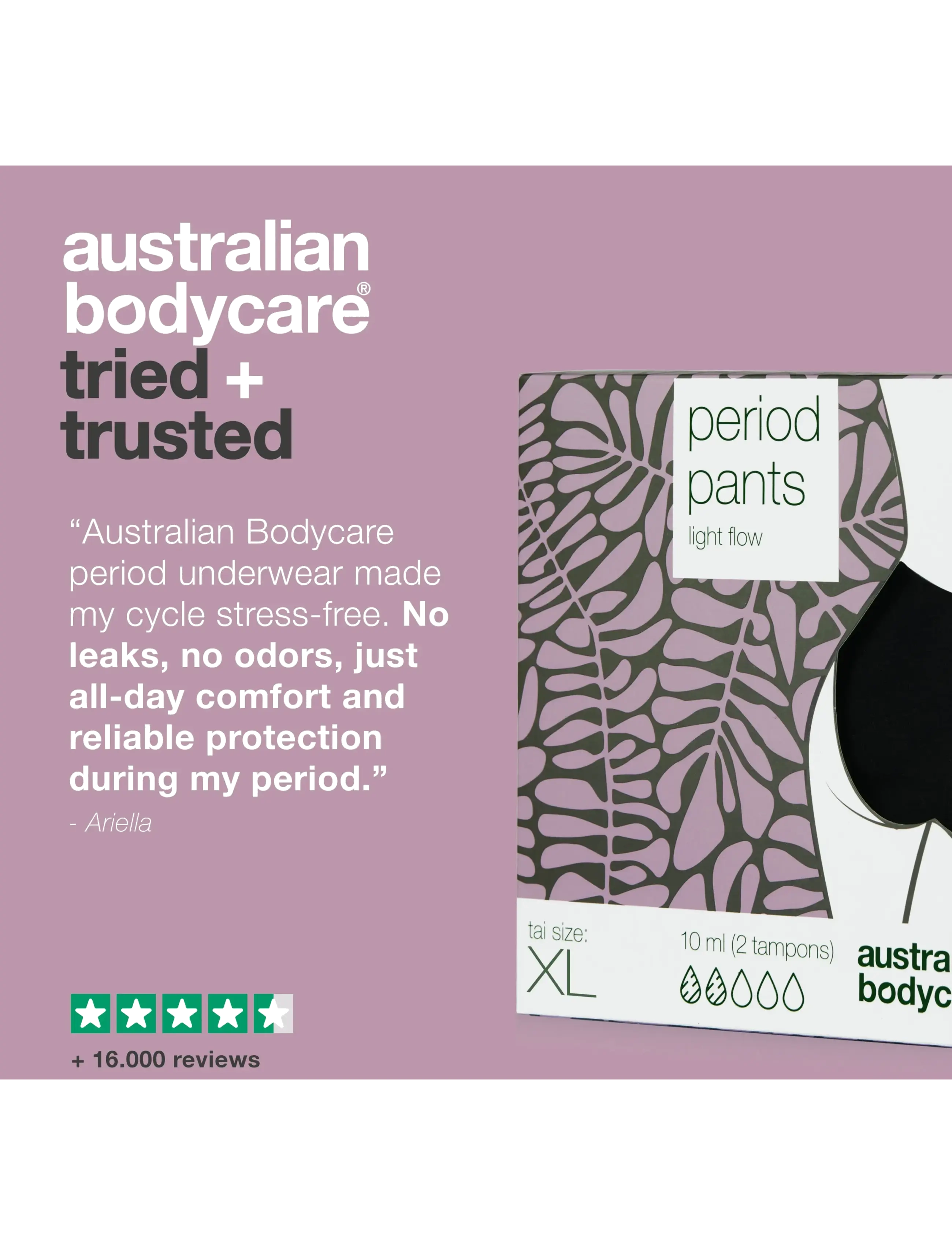 Australian Bodycare - Period pants Midi Light Flow - menstruations- og barselstrusser - clear - 4