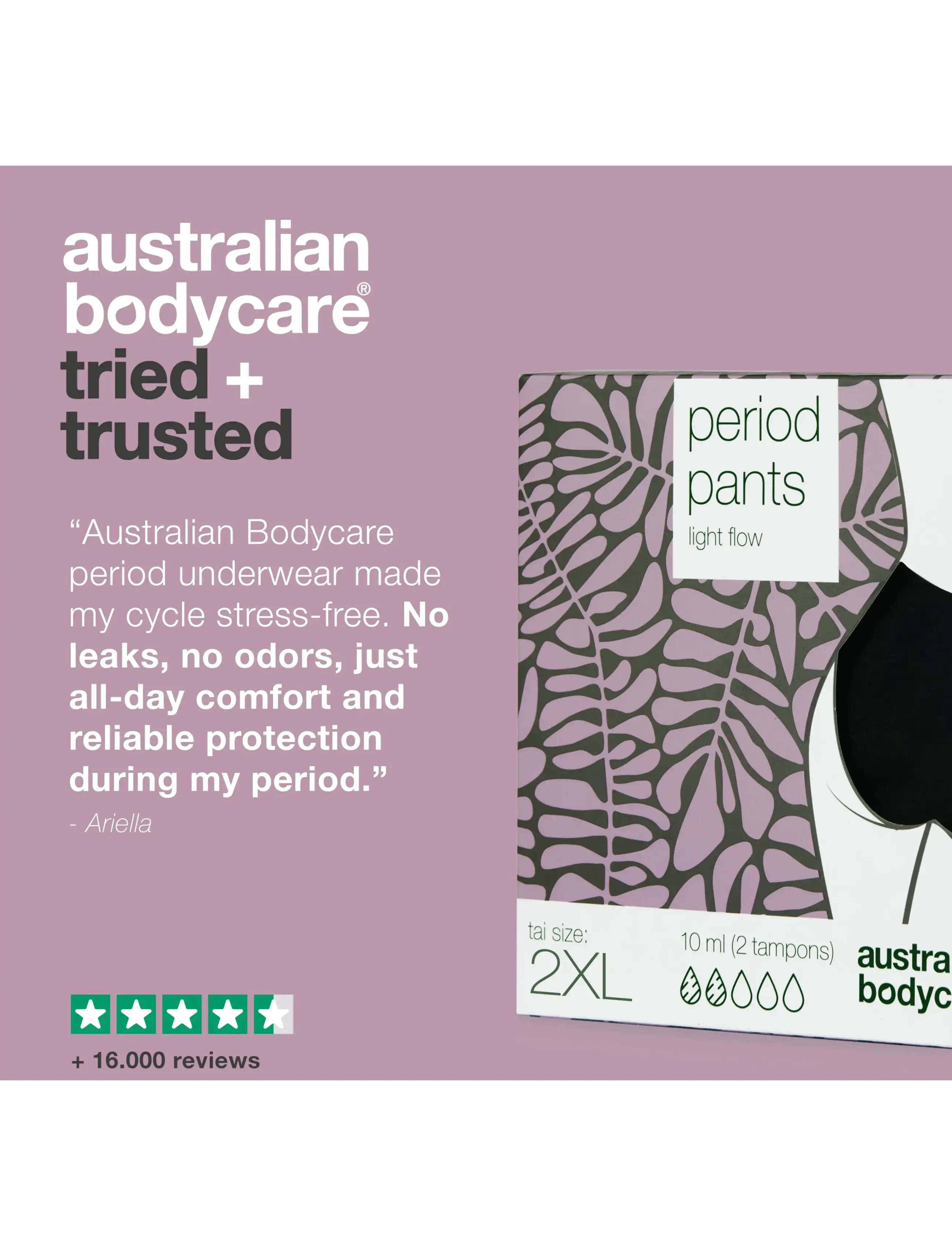 Australian Bodycare - Period pants Midi Light Flow - lekkekindlad ja sünnitusjärgsed aluspüksid - clear - 3