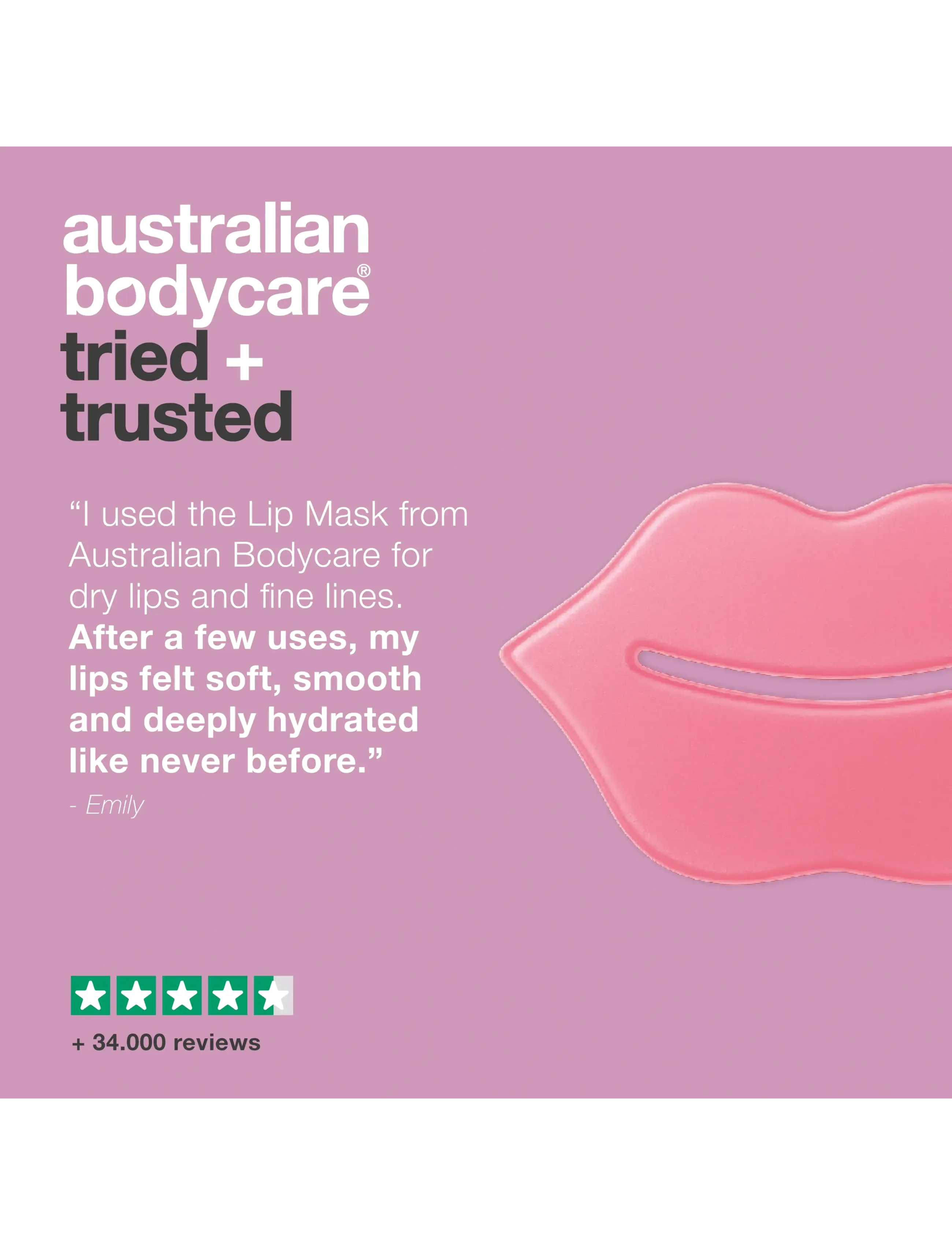Australian Bodycare - B12 Lip Mask 30 pcs - læbemaske - clear - 4